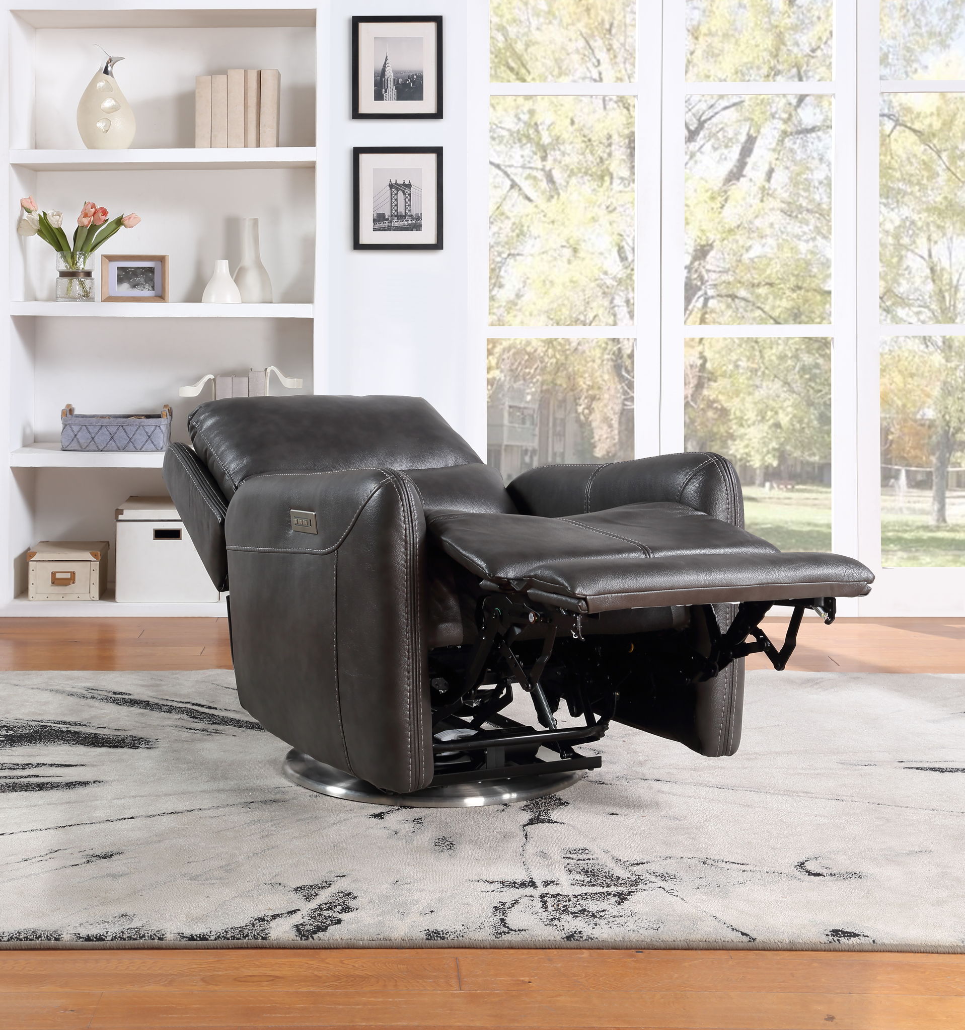 Athens - Swivel Triple-Power Chair - Black