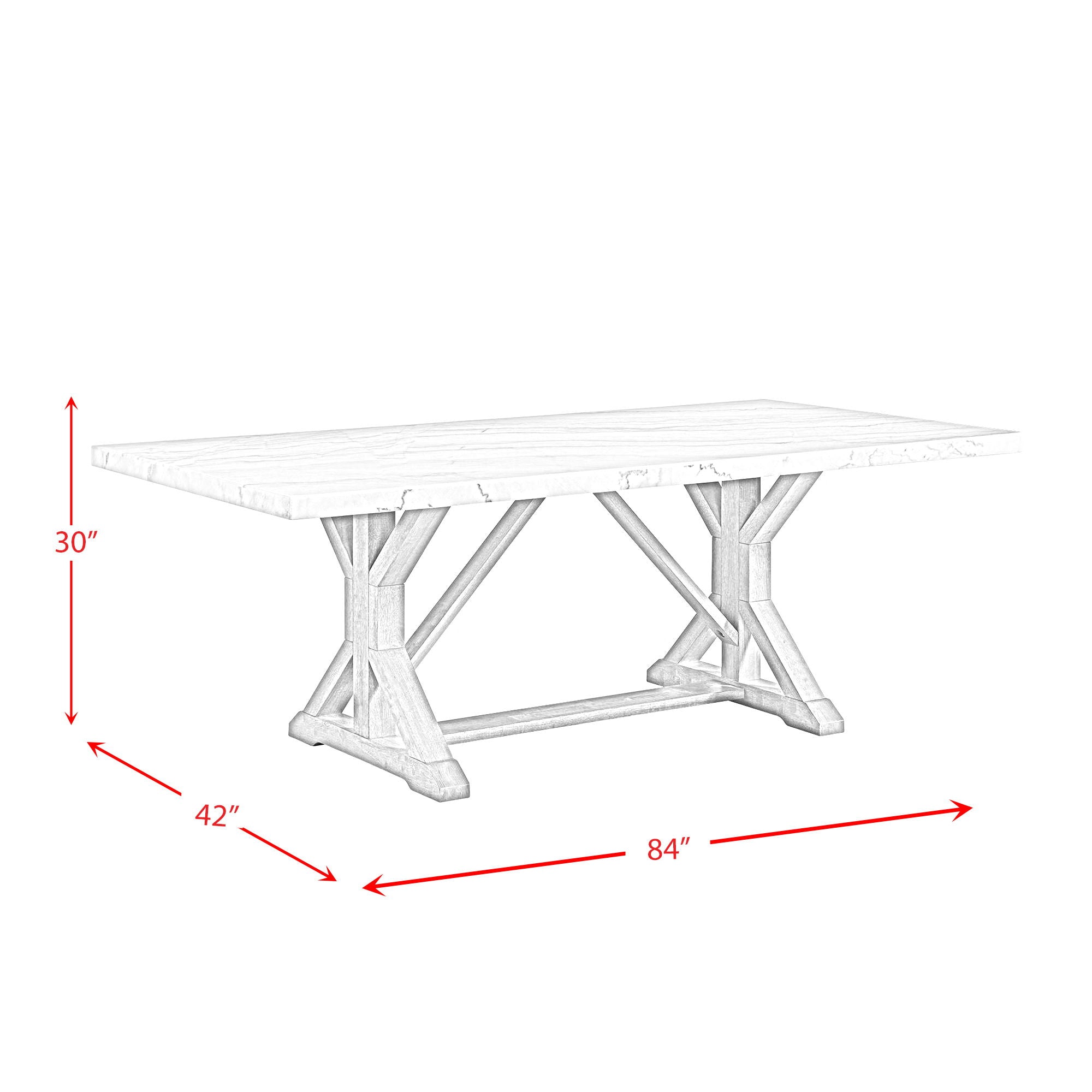 Lakeview - 5 Piece Rectangular Dining Set (Table & Four Chairs) - White