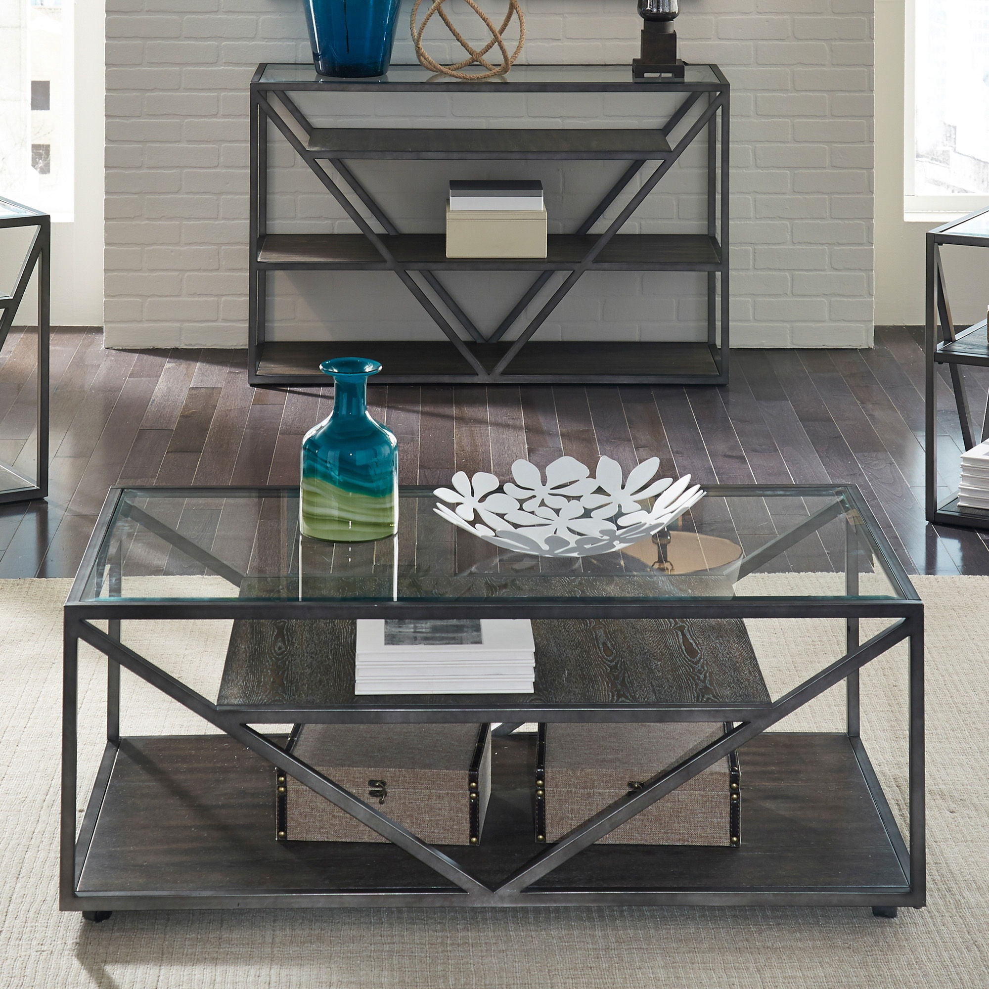 Arista - 3 Piece Table Set (1 Cocktail 2 End Tables) - Dark Gray