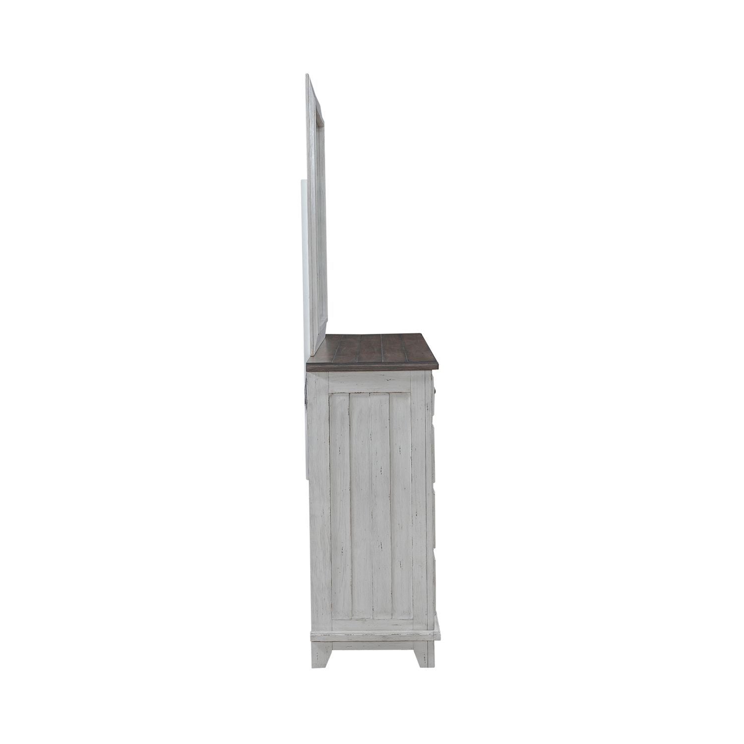 River Place - Dresser & Mirror - White
