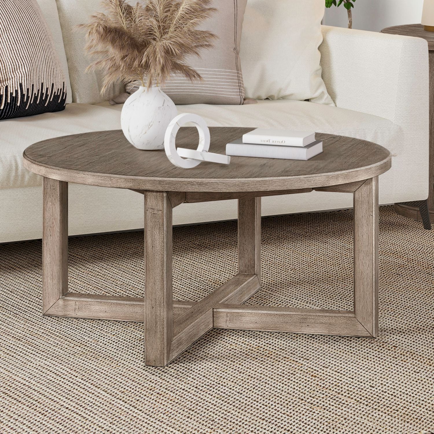 Proximity Place - Round Cocktail Table - Light Brown