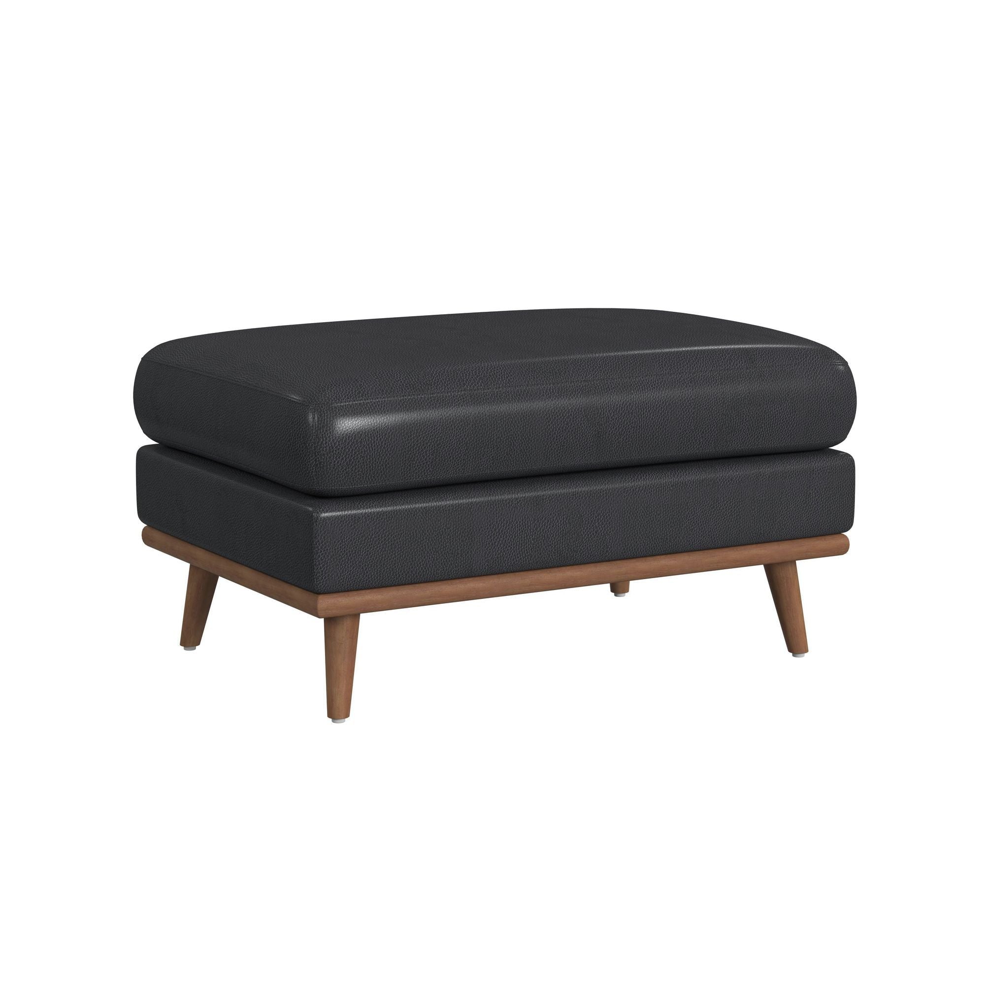 Horizon - Ottoman With Wood Base