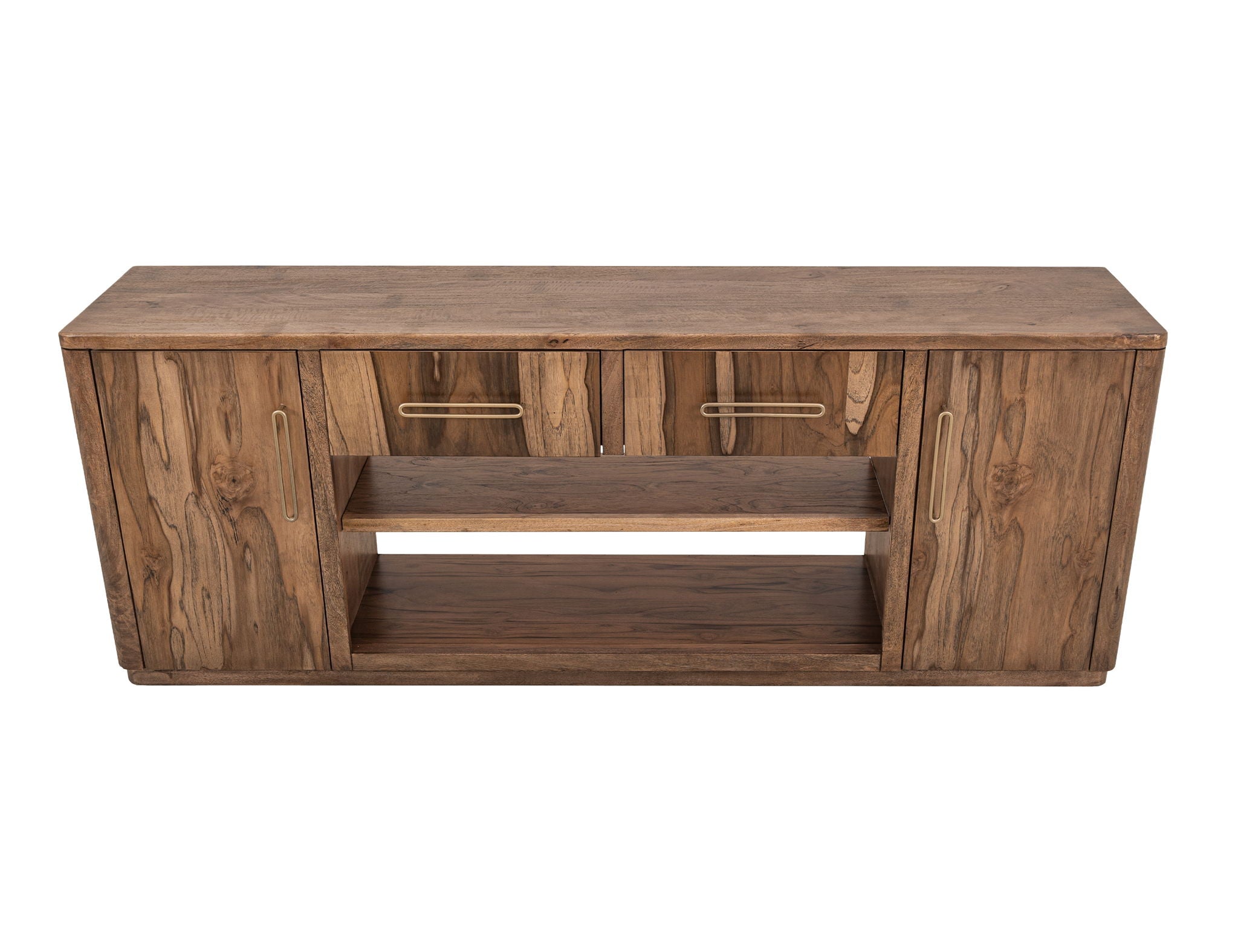 Balam - 80" TV Stand For Fire Place - Light Brown