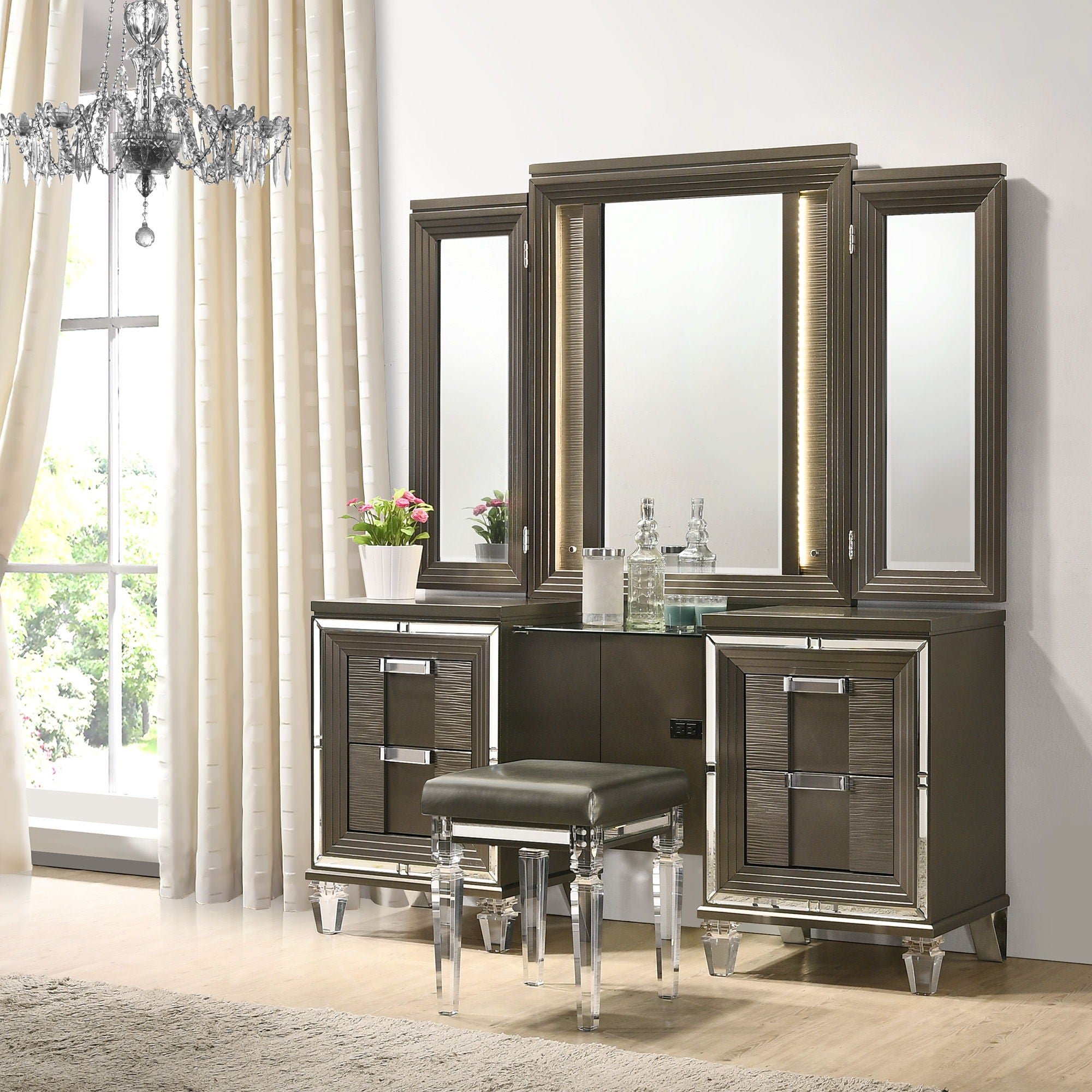 Twenty Nine - Vanity Set With Led & Usb Plug