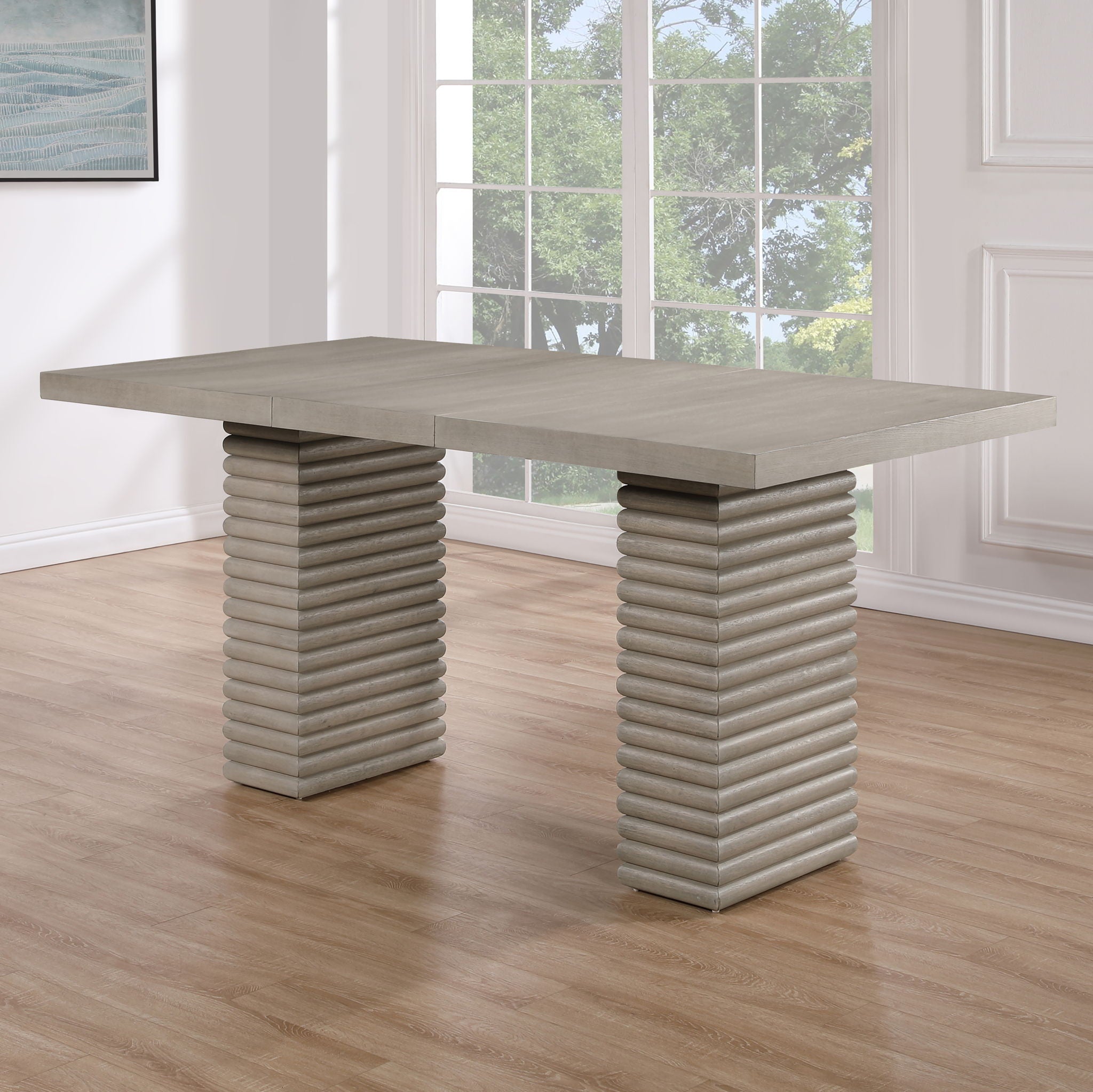 Lily - Counter Table With 18" Leaf - Greige