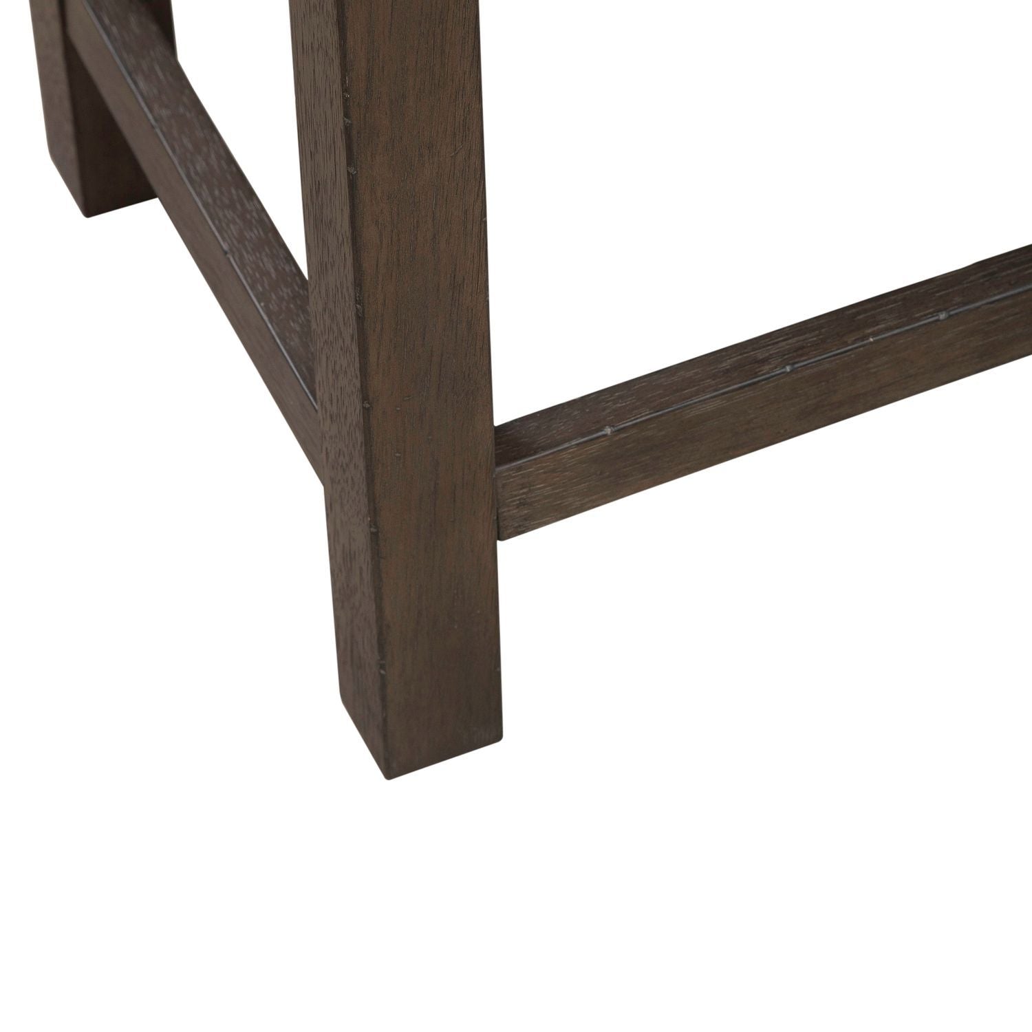 Cascade Falls - Upholstered Console Stool - Satin Espresso / Gray