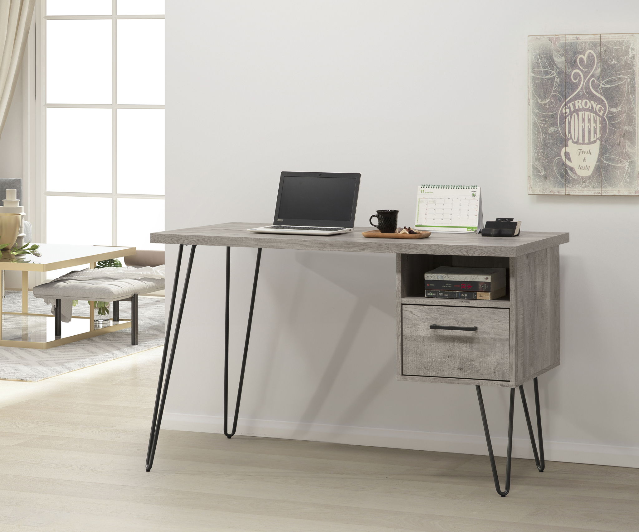 Henley - Desk - Gray Oak