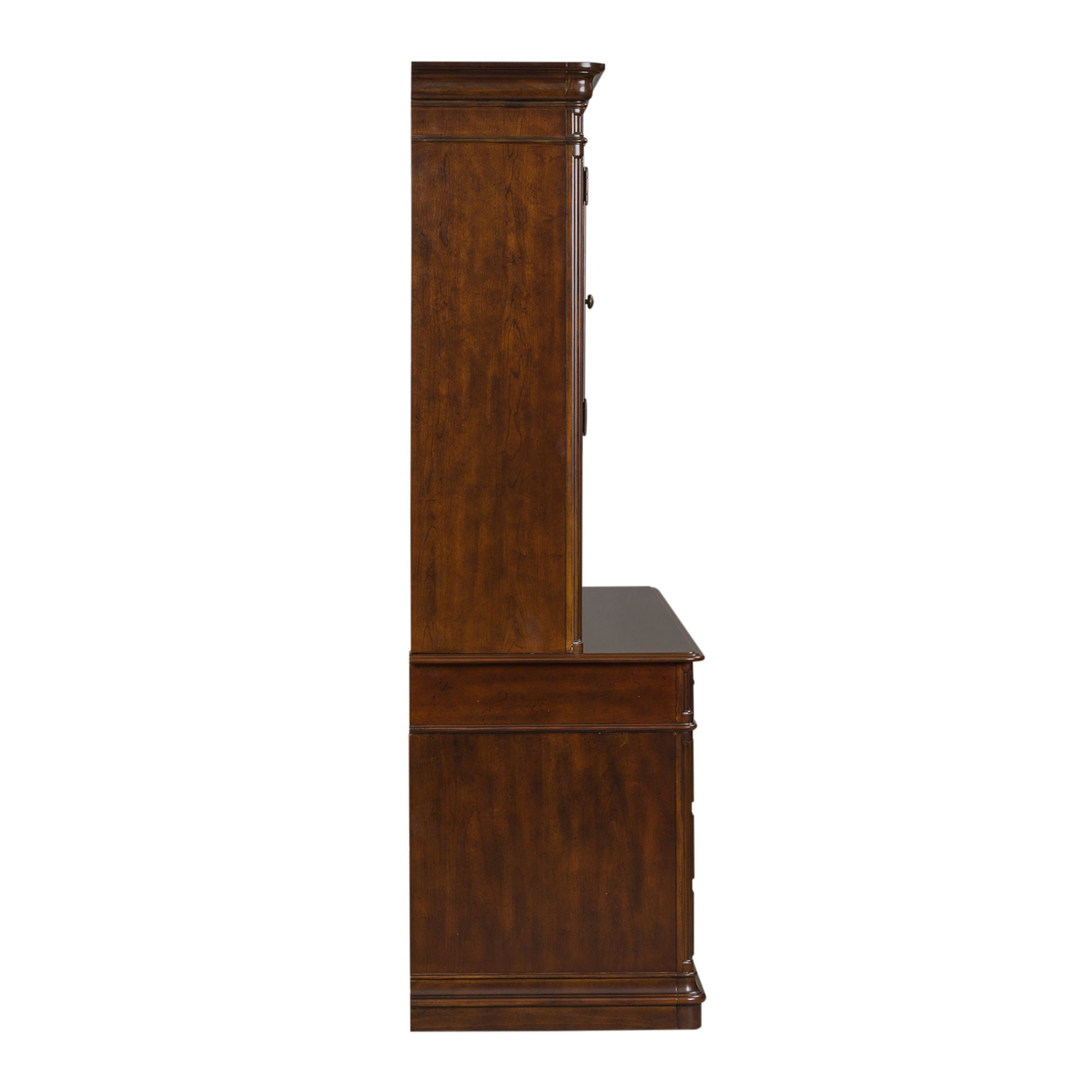 Brayton Manor - 3 Piece Jr Executive Credenza - Dark Brown