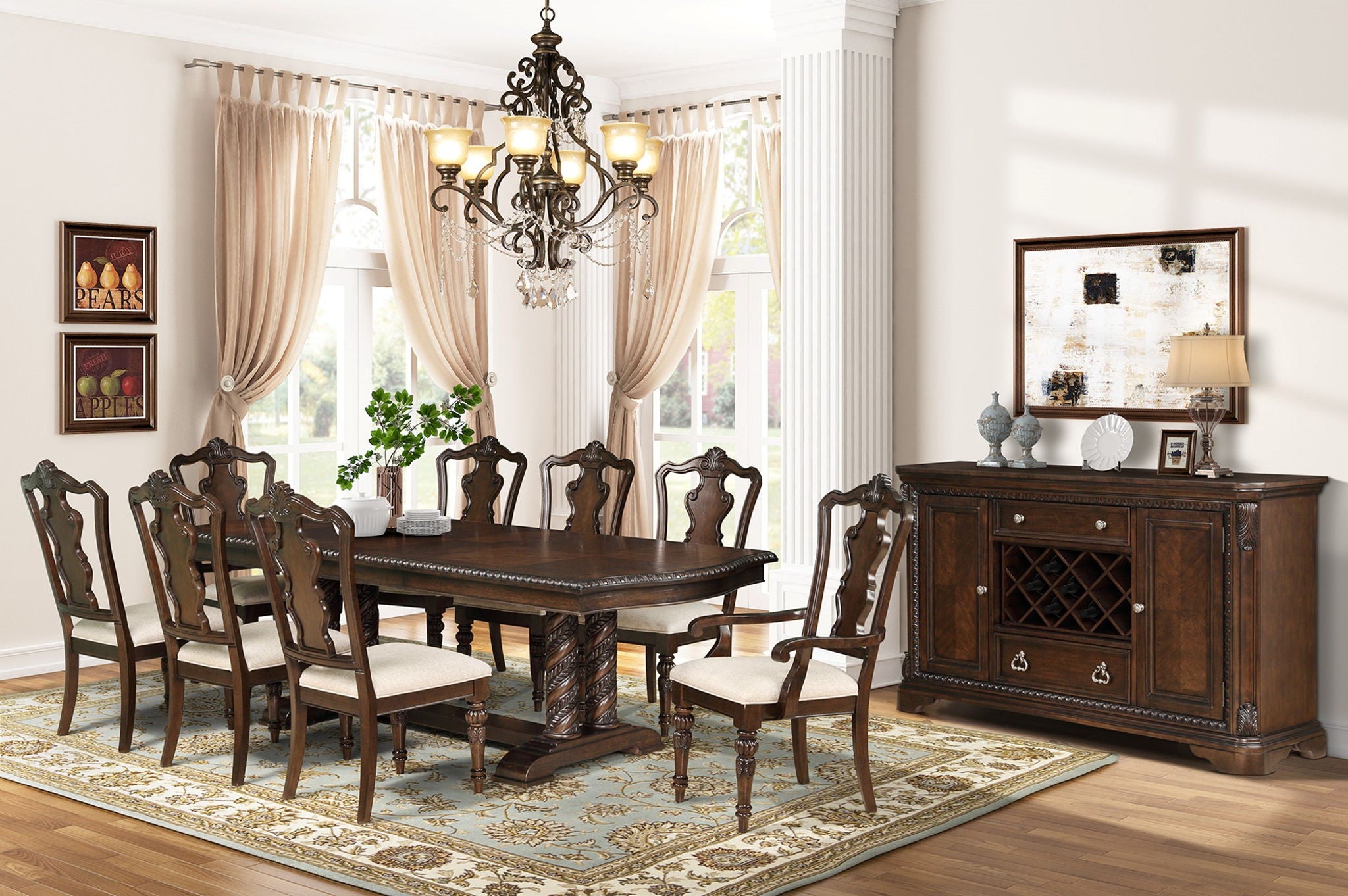 Coventry - Trestle Dining Table - Mahogany