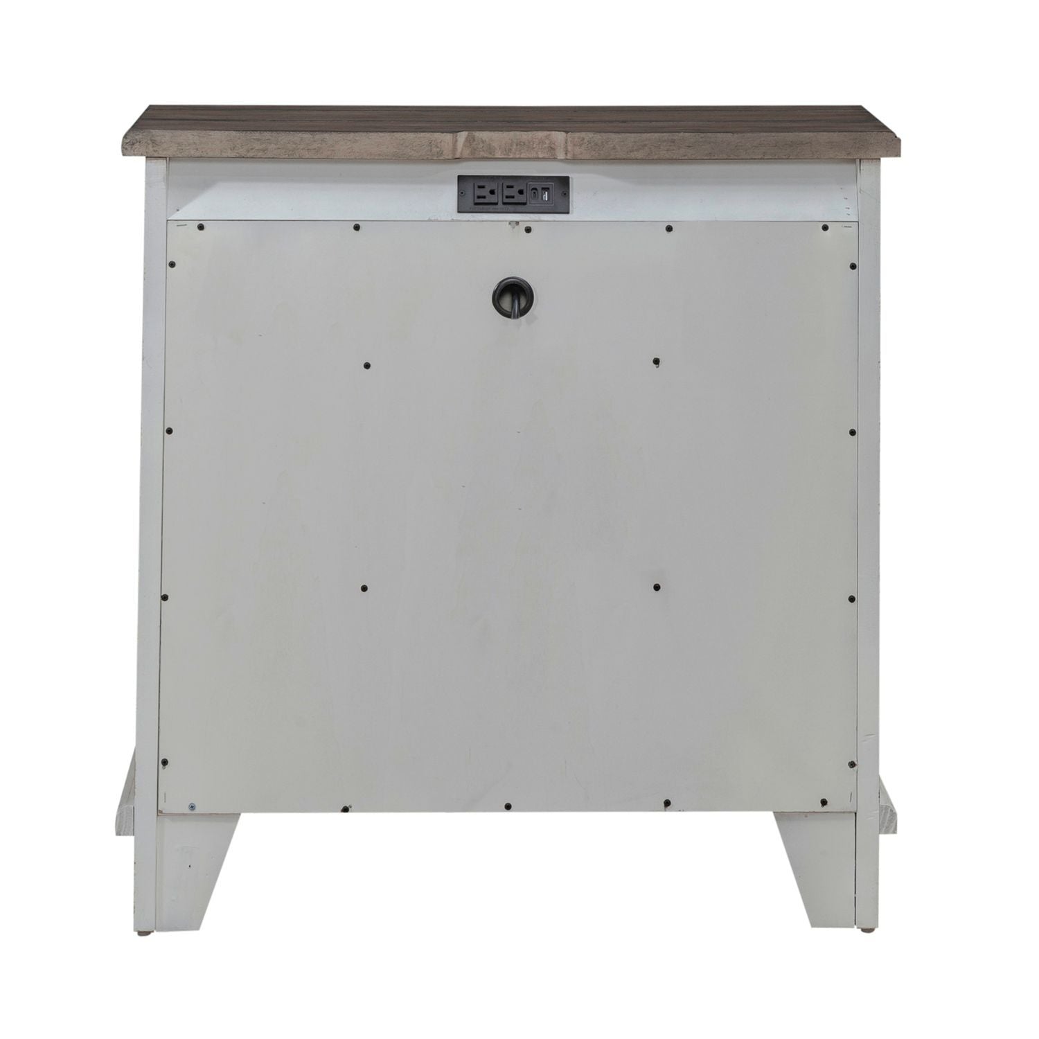 River Place - Bedside Chest With Charging Station - White