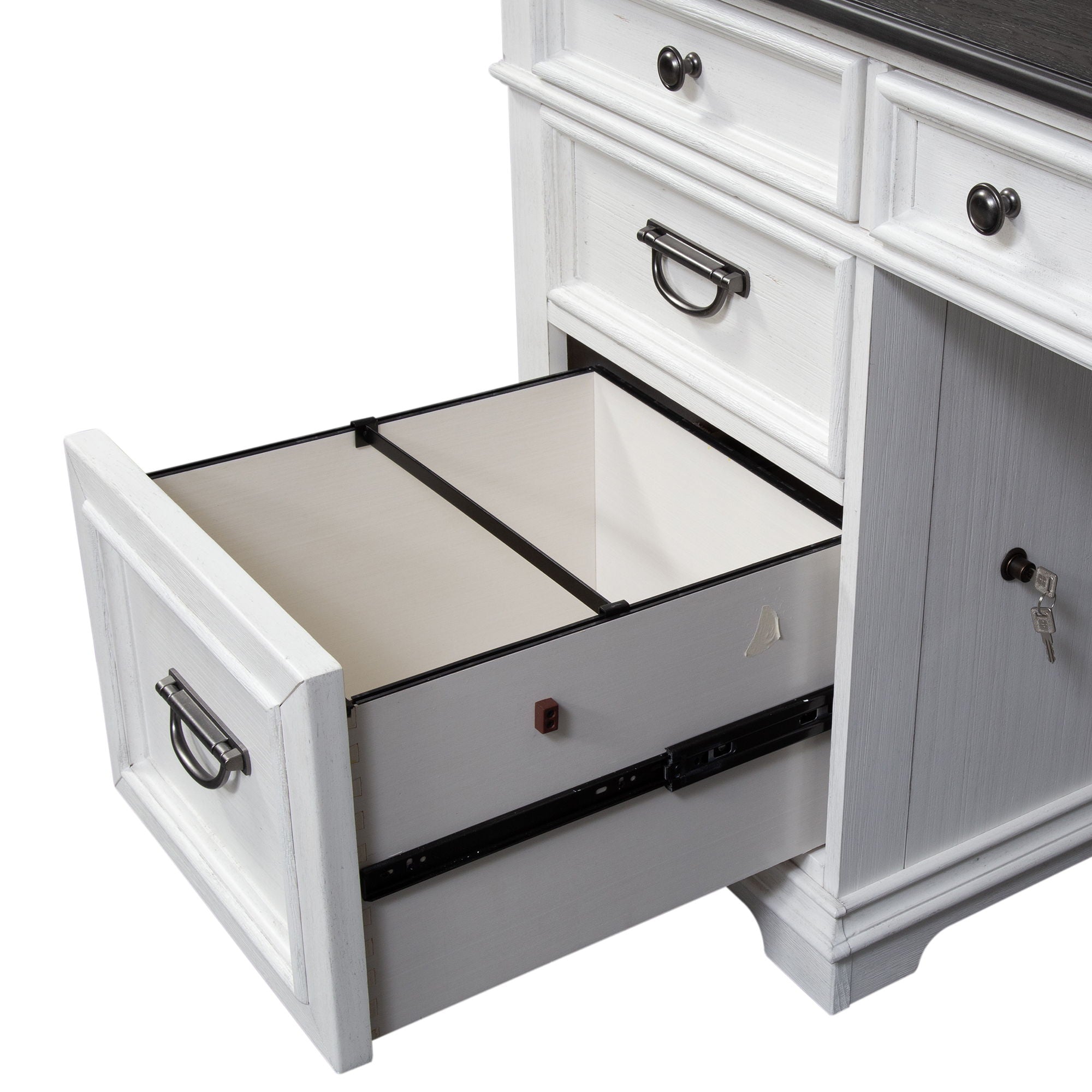 Allyson Park - L Shaped Desk With Hutch - White