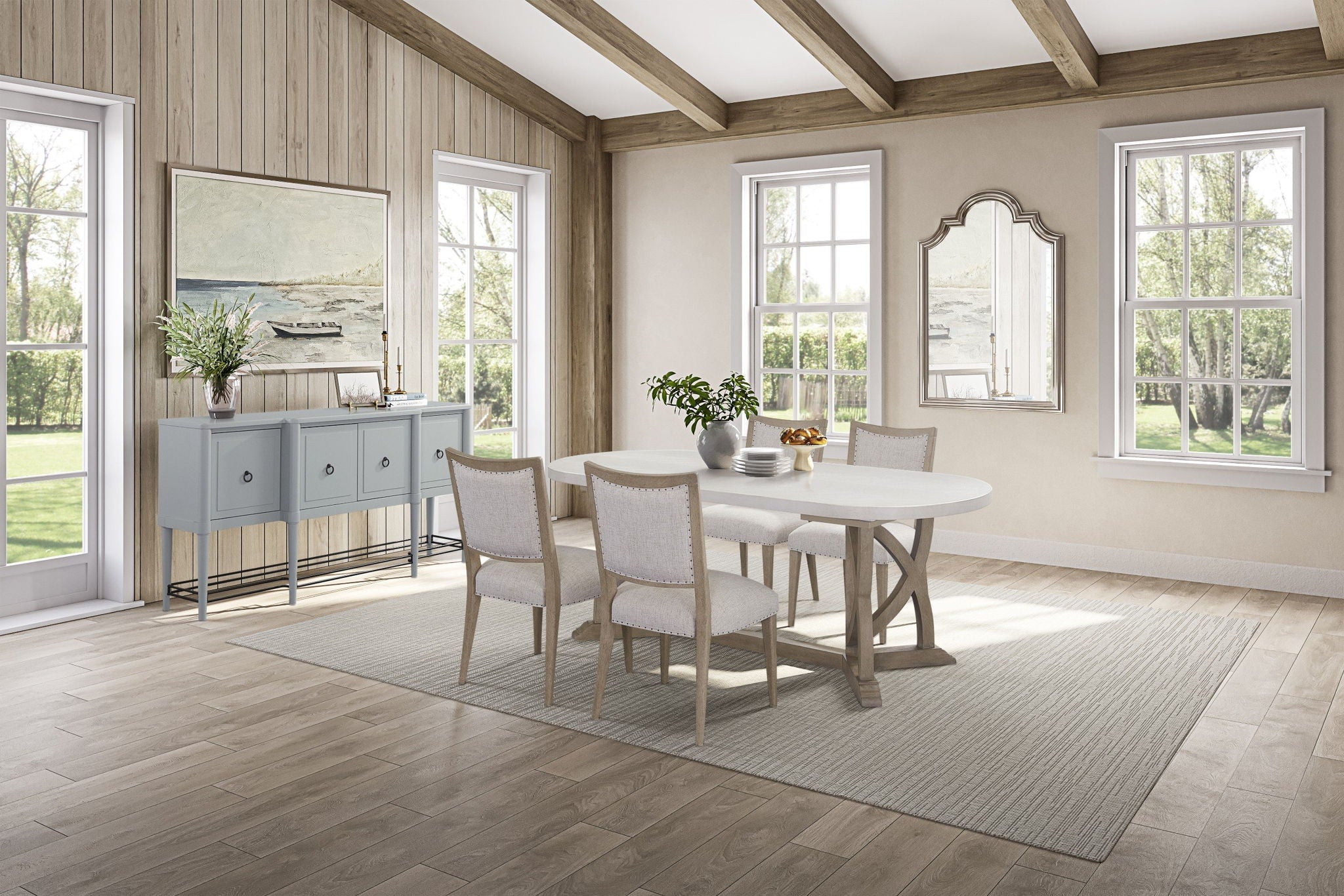 Citrus Heights - Trestle Table - Cement / Sand