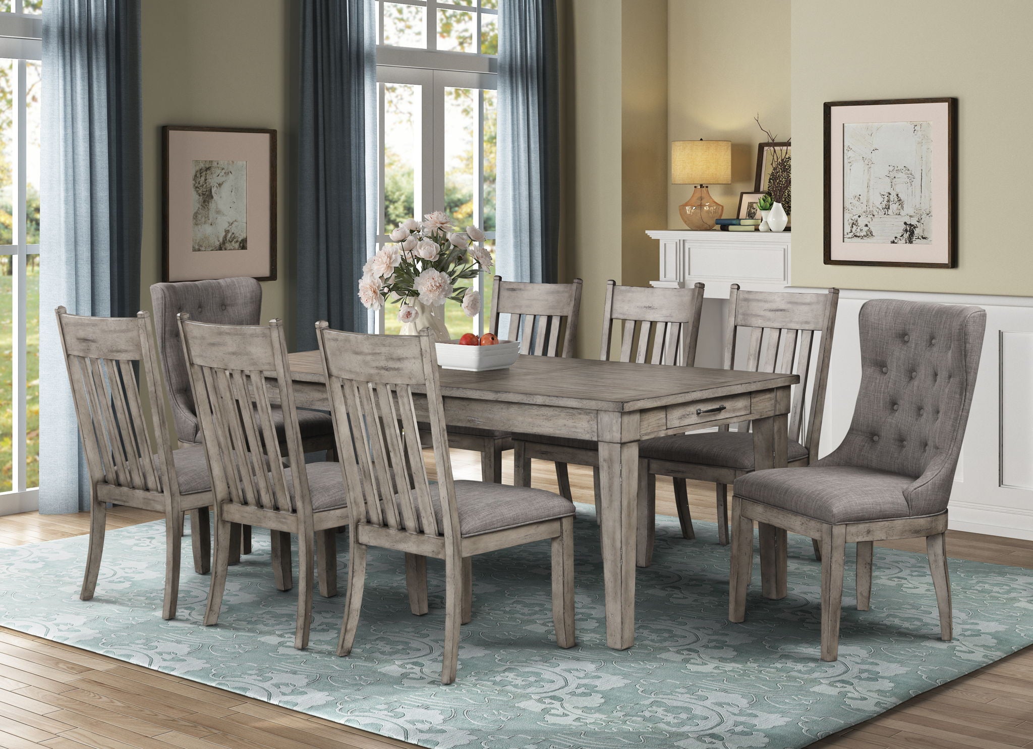 Hartford - Dining Table With Drawers - Rustic