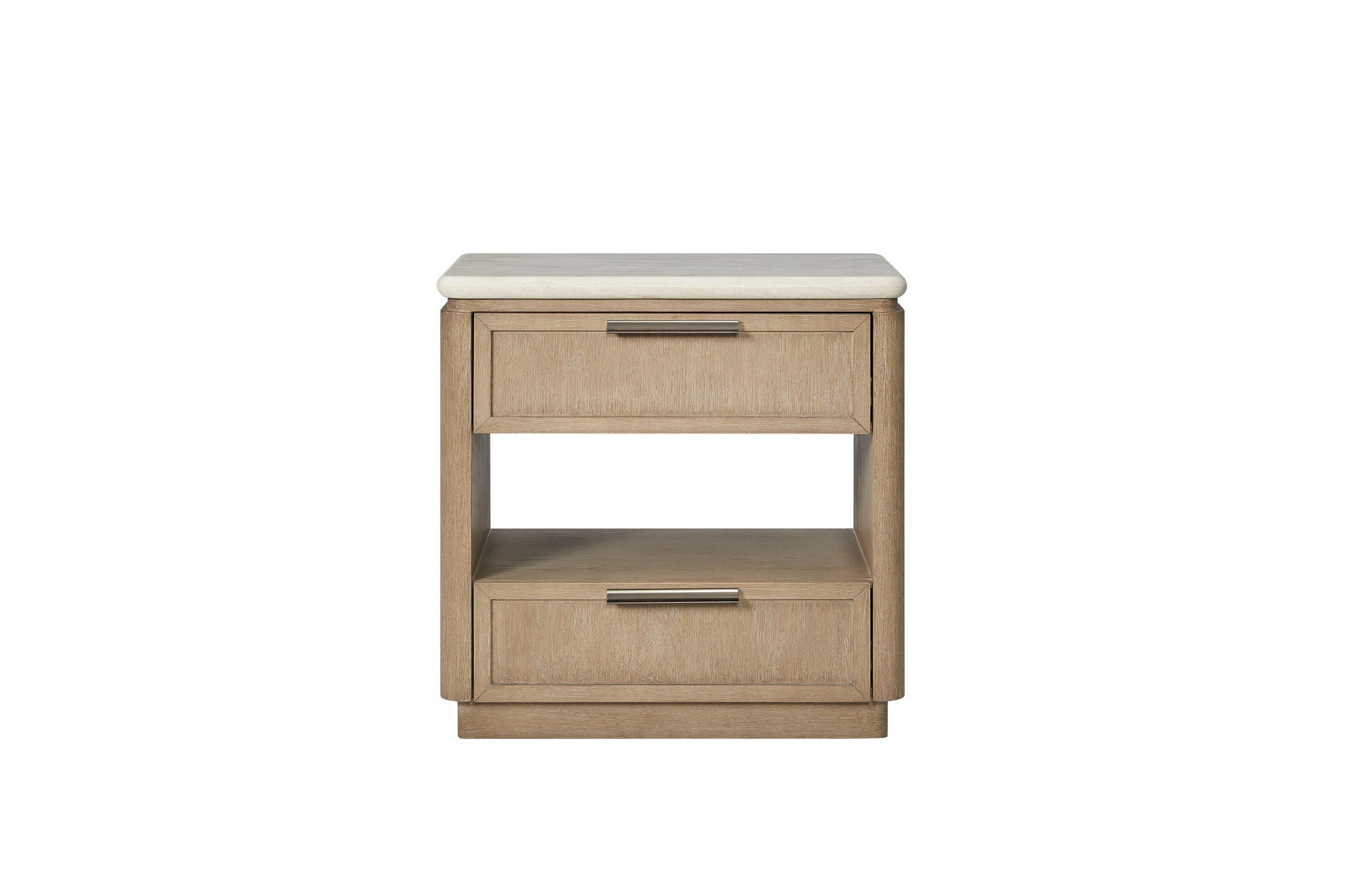 Trilogy - Two Drawer Nightstand With Oak Veneer Drawer Fronts - Toffee