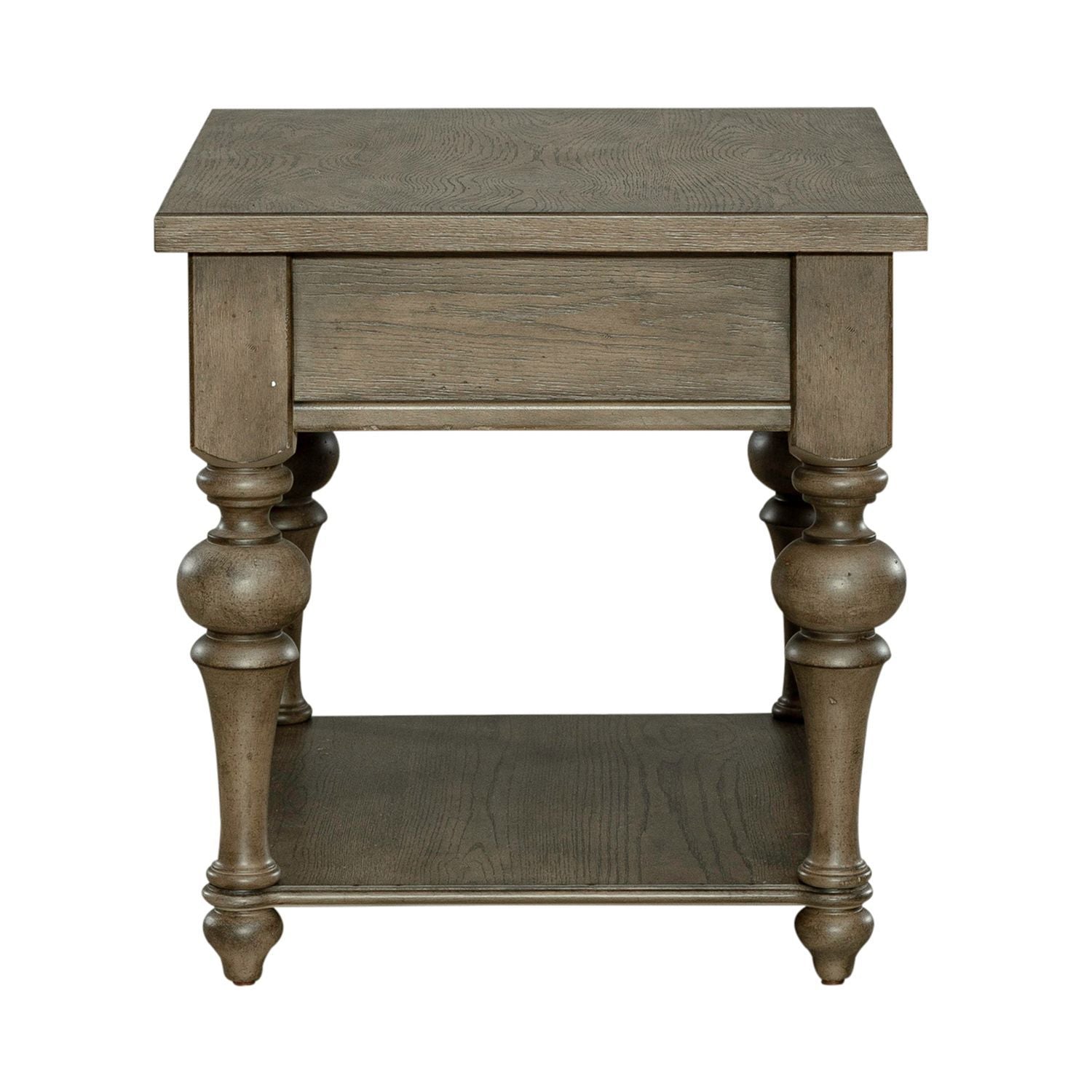 Americana Farmhouse - Drawer End Table - Light Brown