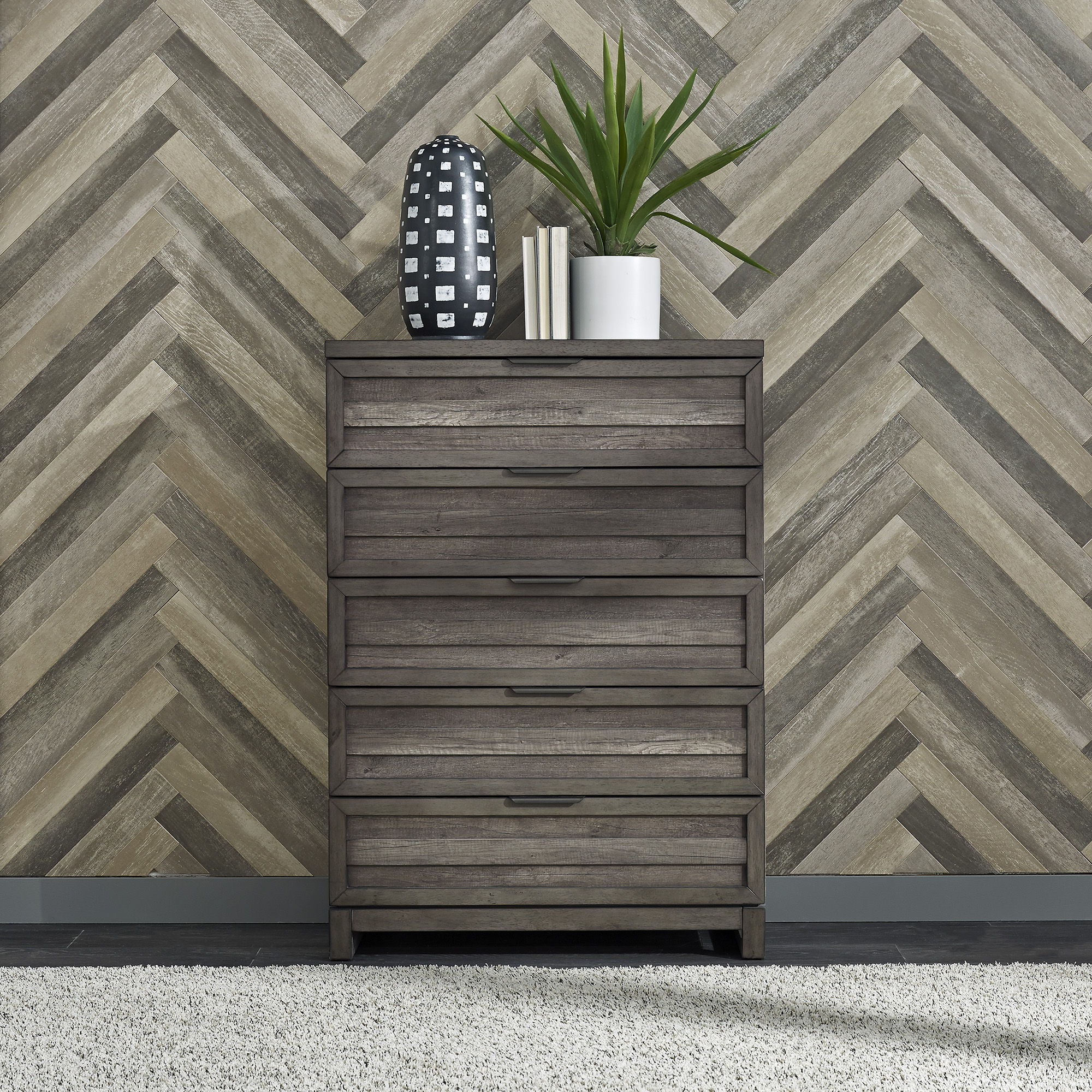 Tanners Creek - 5 Drawer Chest - Dark Gray