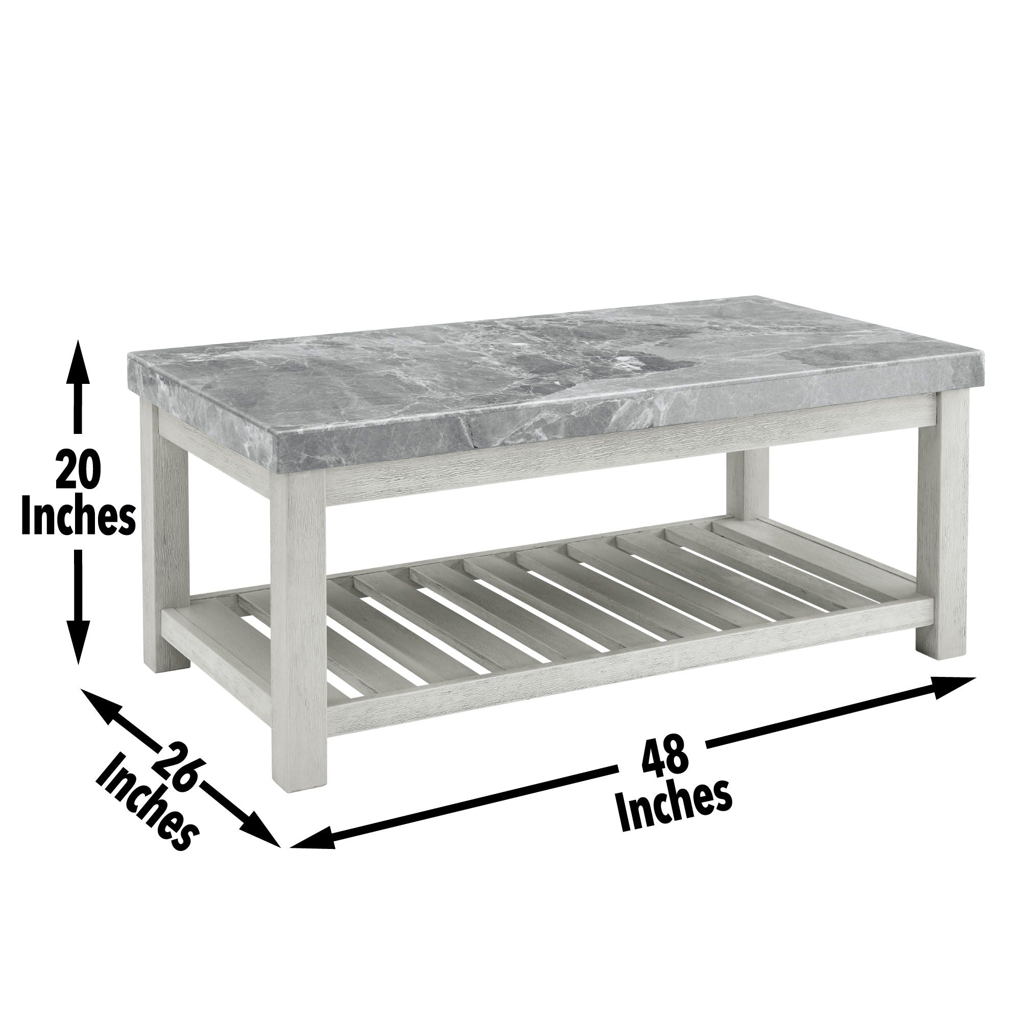 Canova - 3 Piece Marble Table Set - Gray