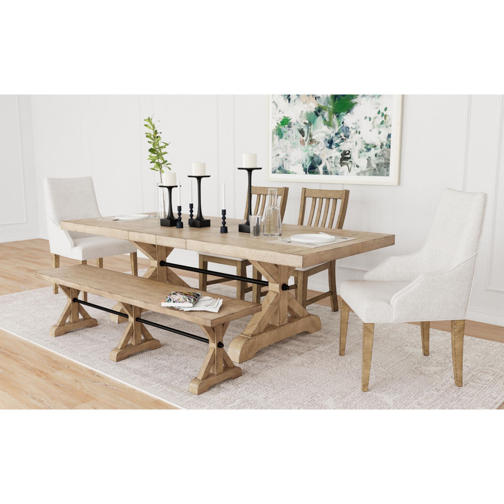 Yellowstone - Dining Side Chair (Set of 2) - Medium Brown / Gray