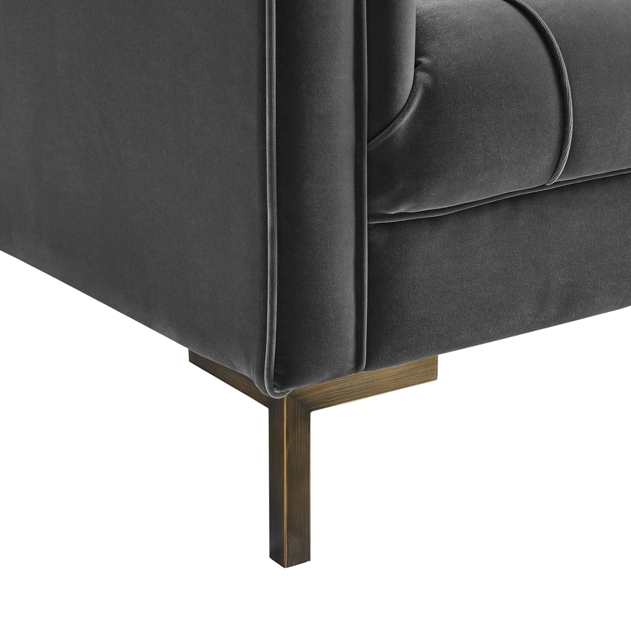 Isaac - Channel Stitch Velvet Sofa