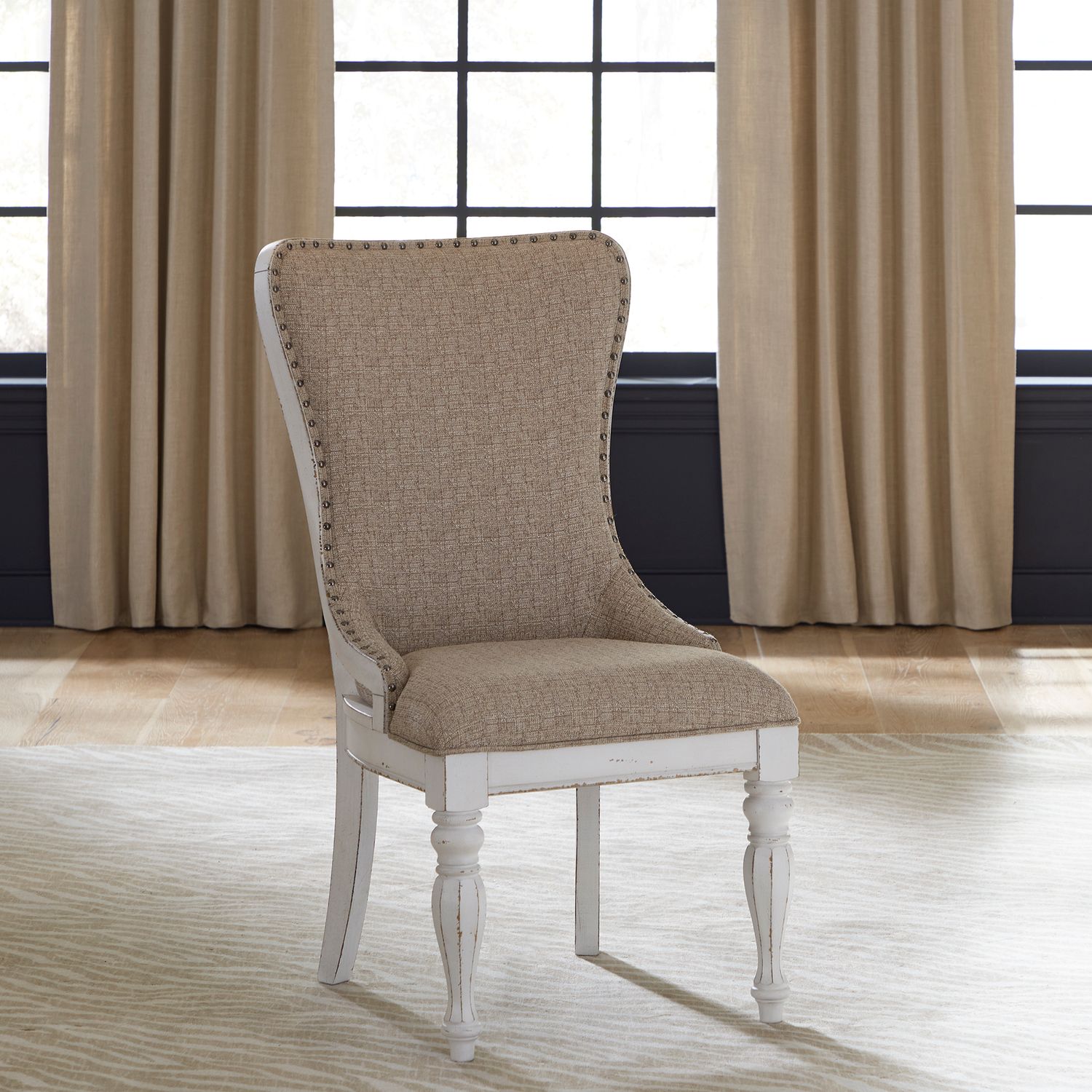 Magnolia Manor 7 Piece 72 in Round Pedastel Table Set SKU: 244-DR-7RPS by Liberty Furniture