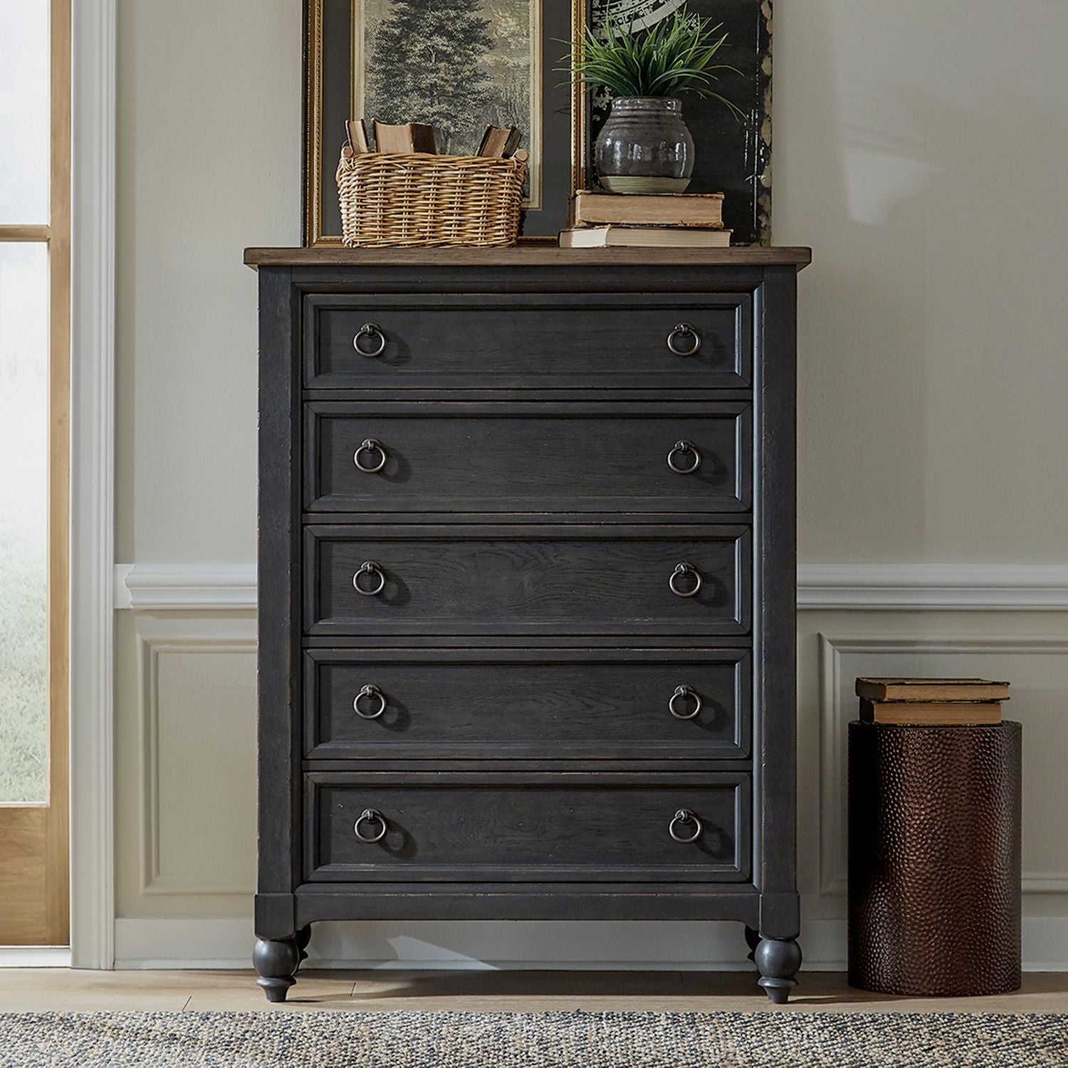 Americana Farmhouse 615-BR Tufted Panel Shelter Bedroom Collection from Liberty Furniture