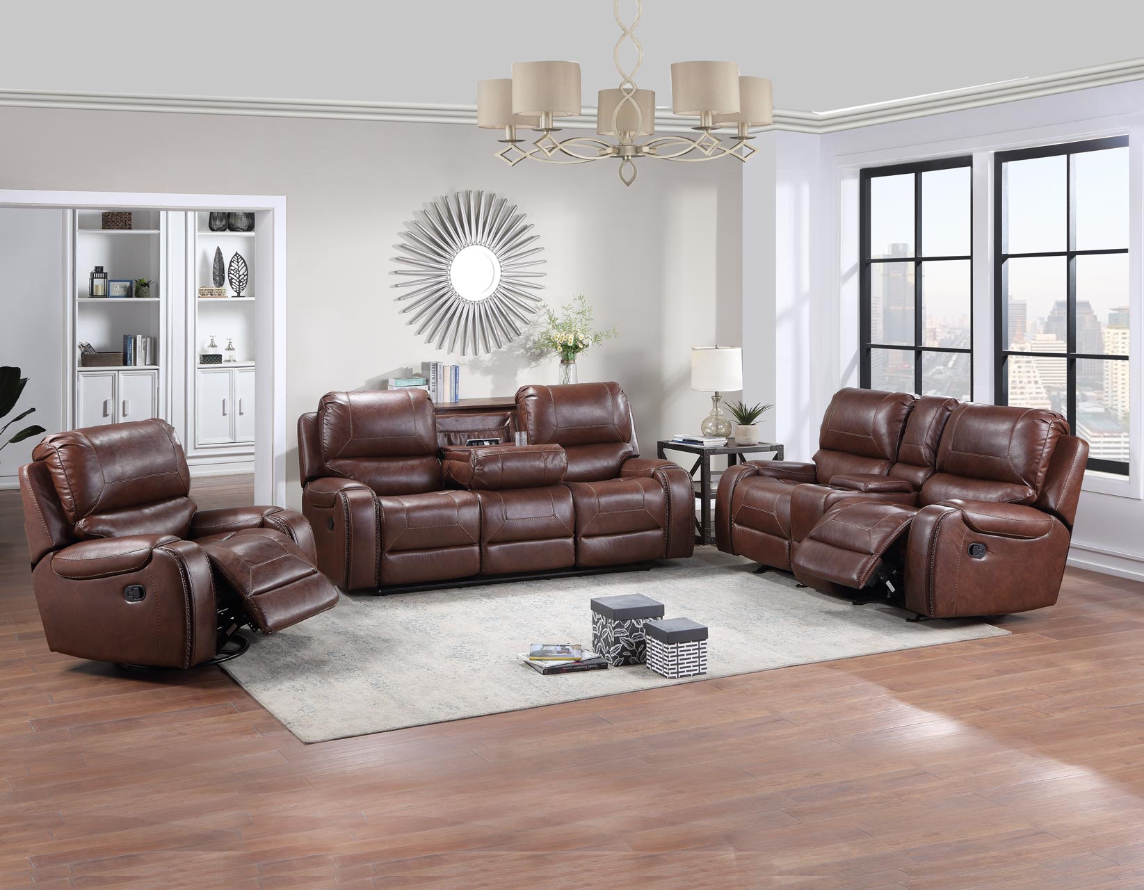 Keily Brown 3 Piece Manual Motion Collection by Steve Silver - Gun Barrel