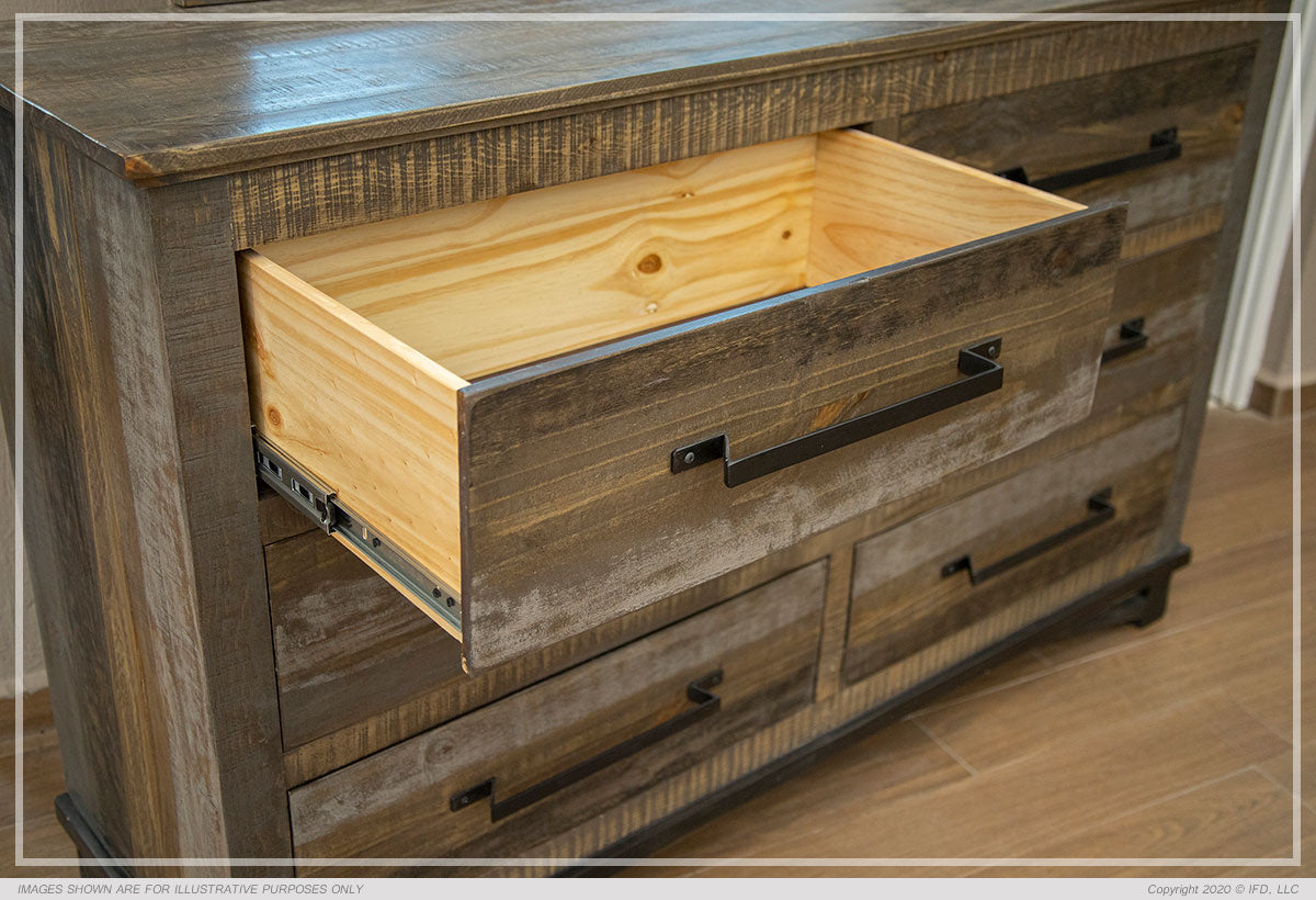 Loft Brown Urban Bedroom Collection Model: IFD6441 - Solid Wood