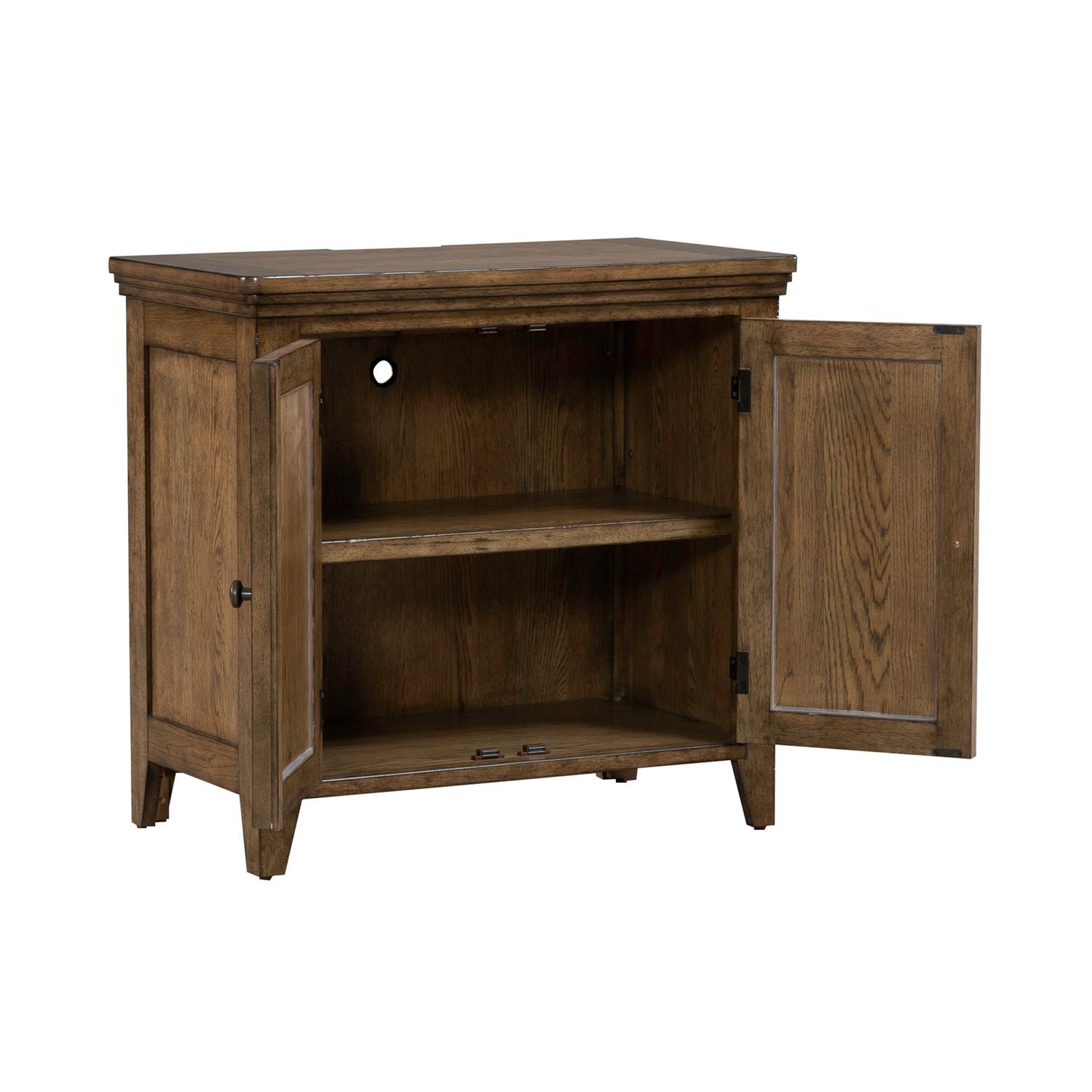 Carolina Park - 2 Door Bedside Chest With Charging Station - Brown