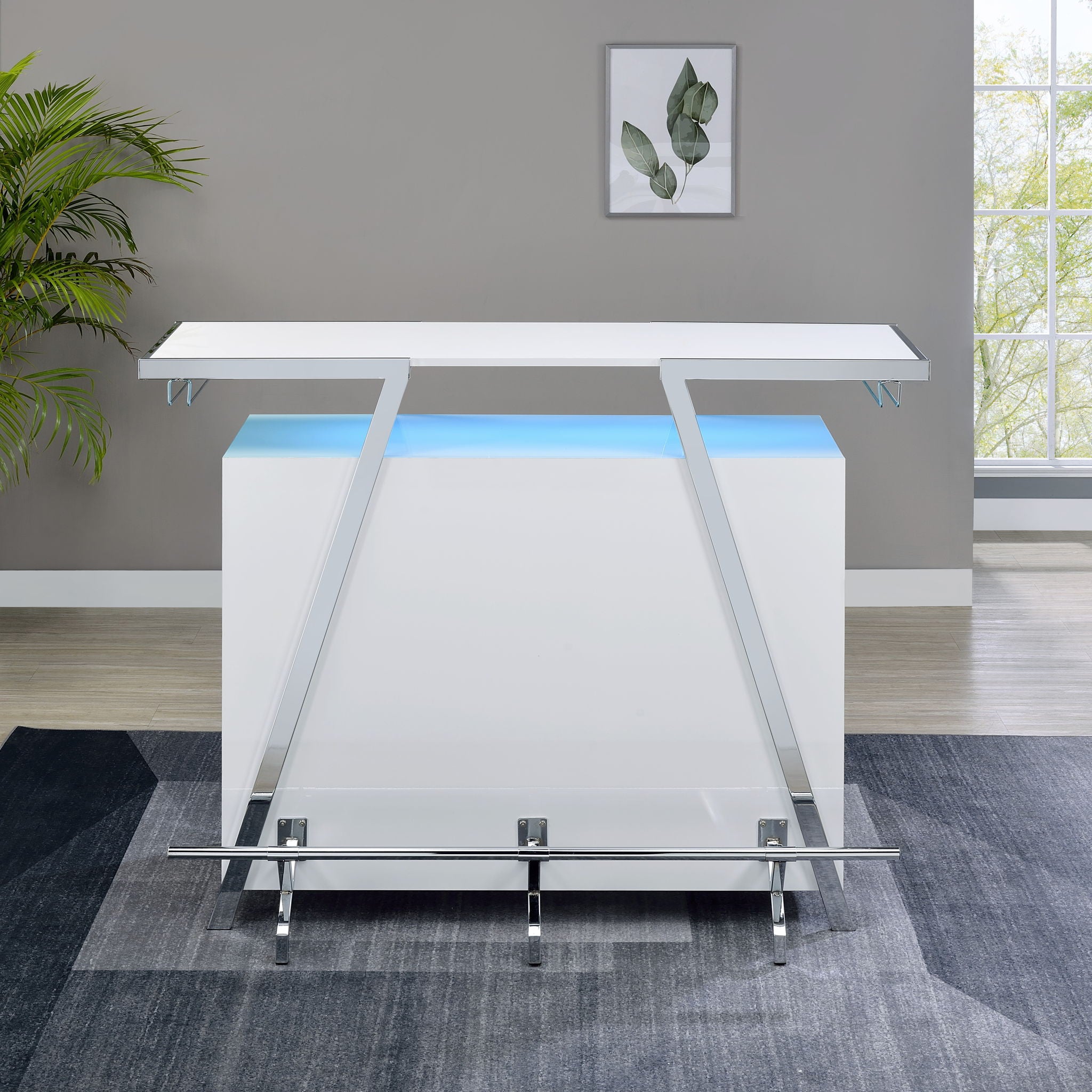 Zena - Bar With LED Lights - White