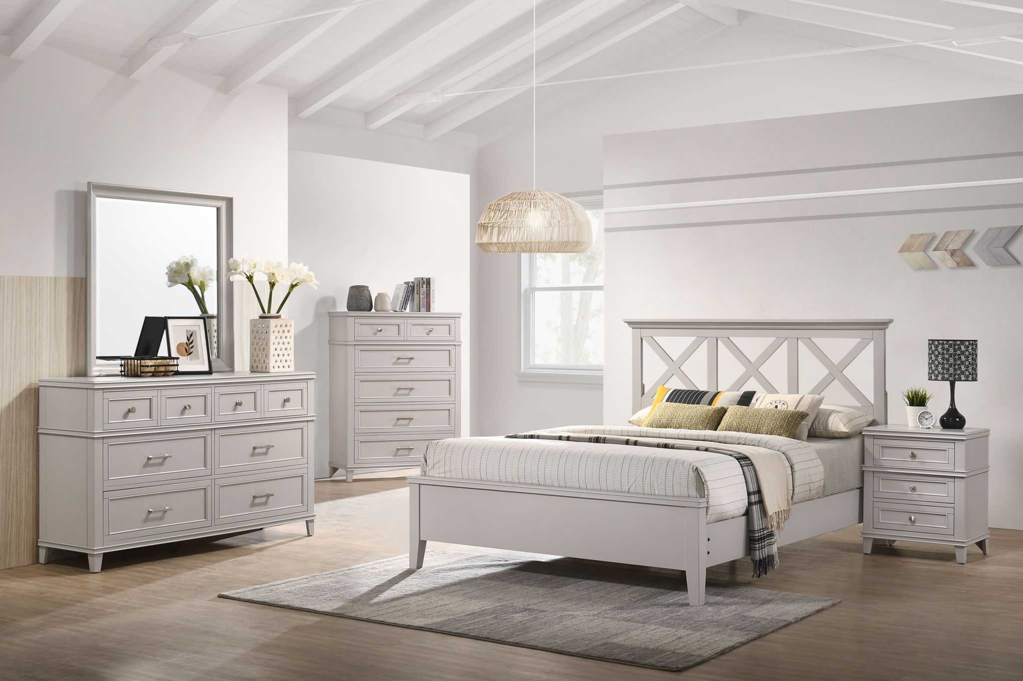 Nova II - 3 Drawer Nightstand With USB