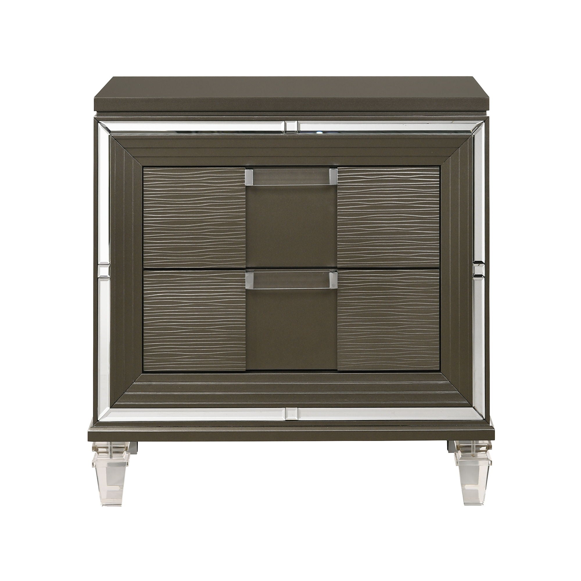 Twenty Nine - 2-Drawer Nightstand With USB - Dark Brown