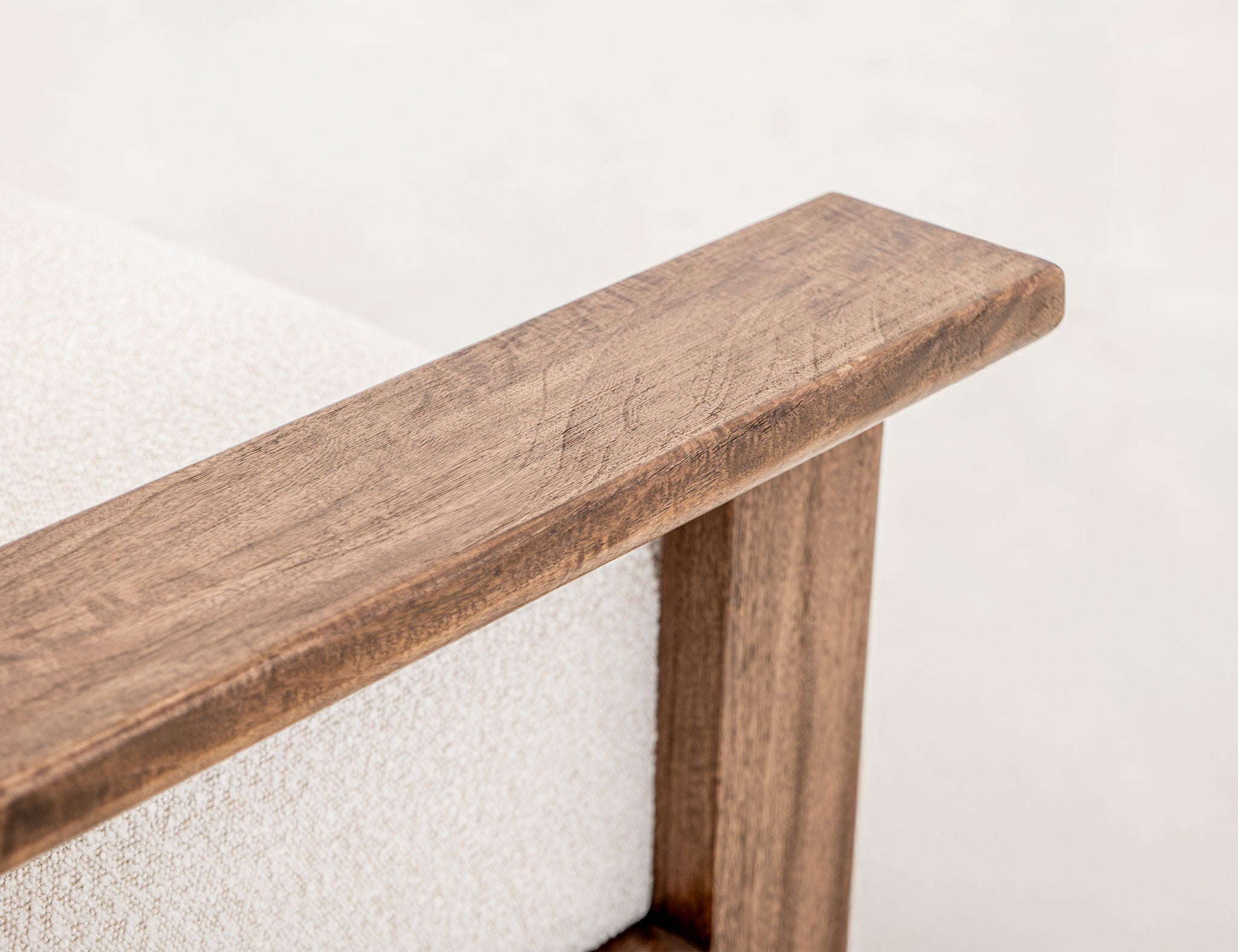 Duna - Armchair - White / Light Brown