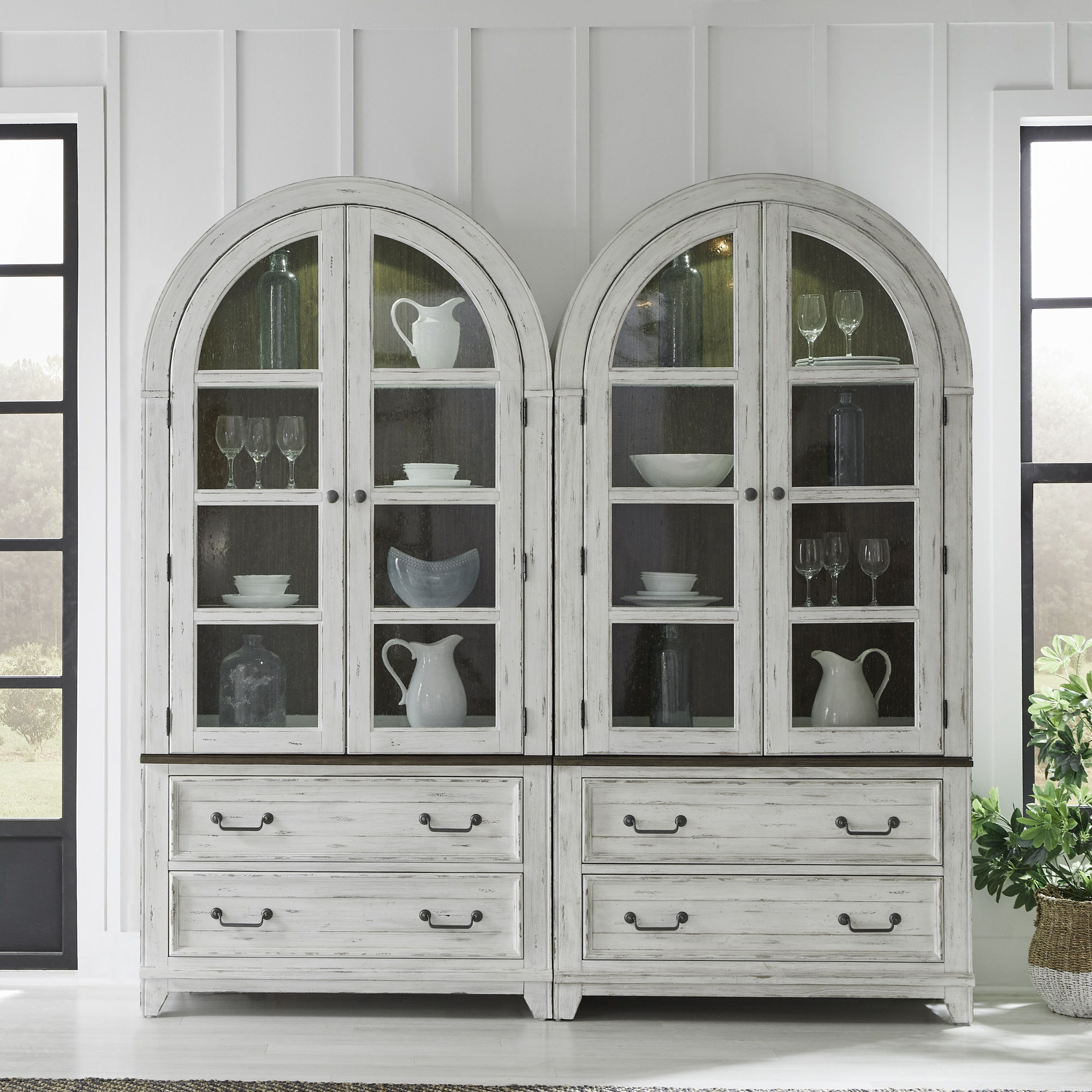 River Place - Bunching Curio (Set of 2) - White