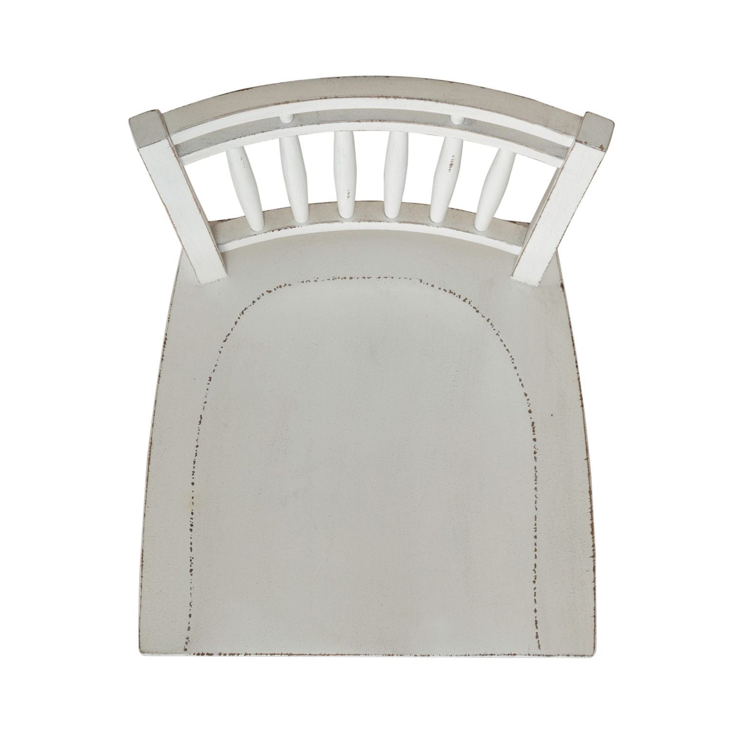 Magnolia Manor - Spindle Back Swivel Bar Stool - Antique White & Weathered Bark