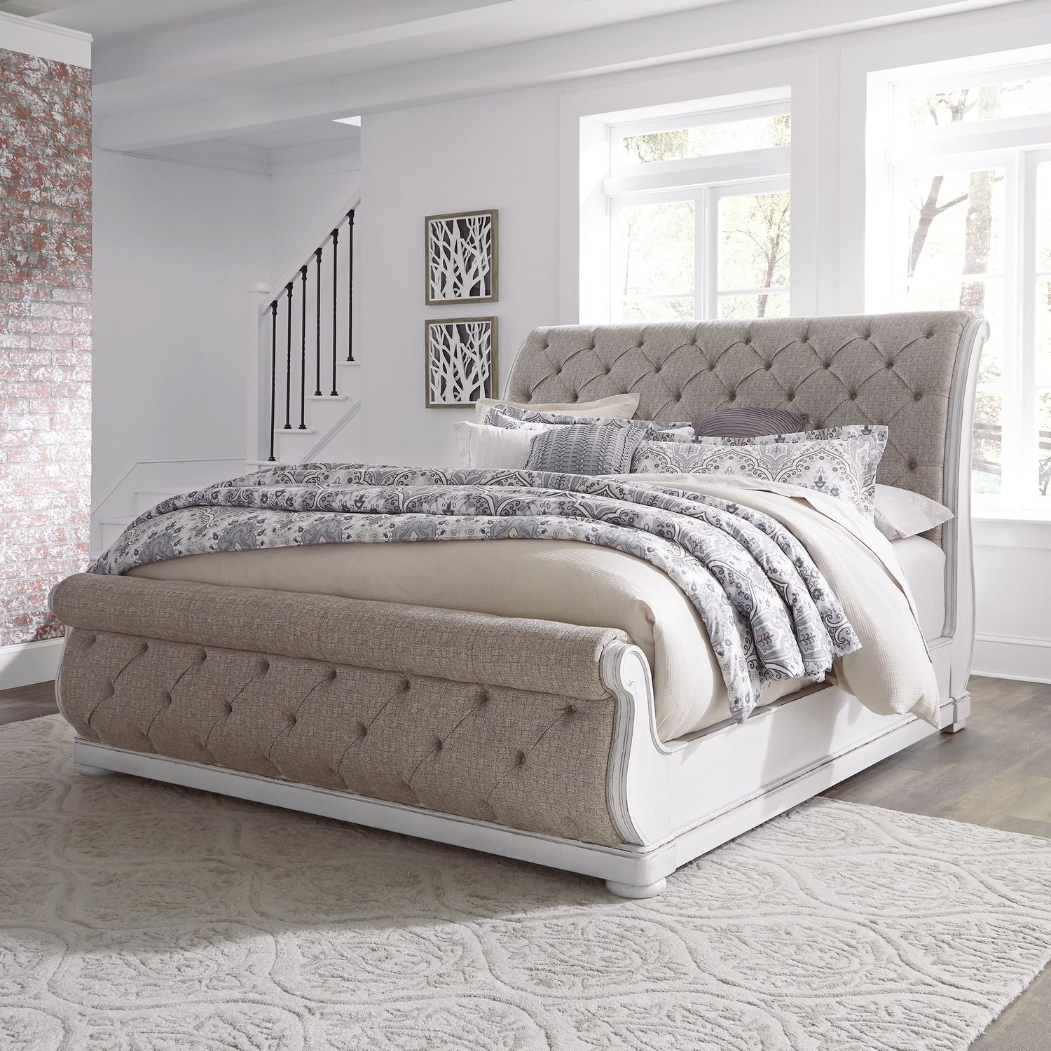 Magnolia Manor / Upholstered  Sleigh Bed by Liberty Furniture