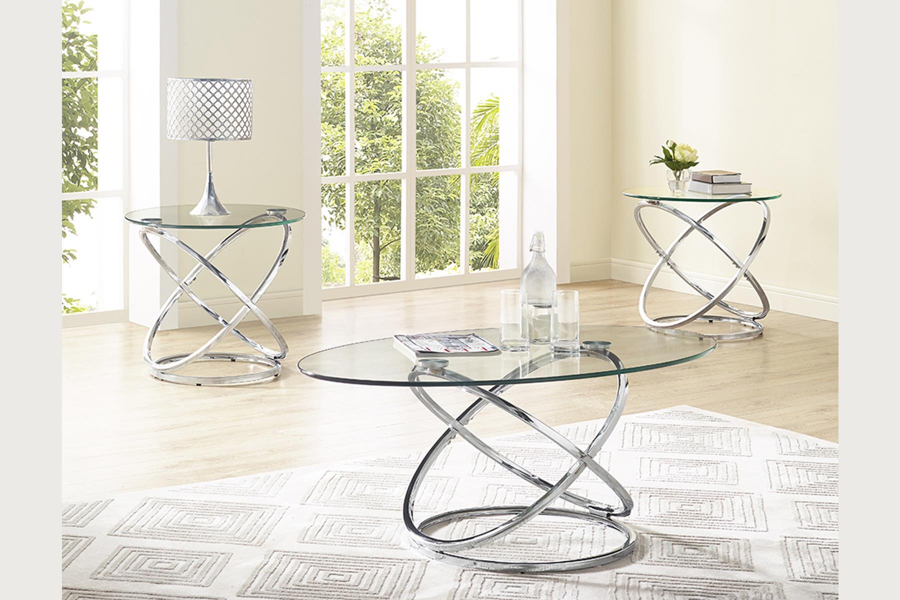 Atomic - Cocktail Table - Chrome / Glass