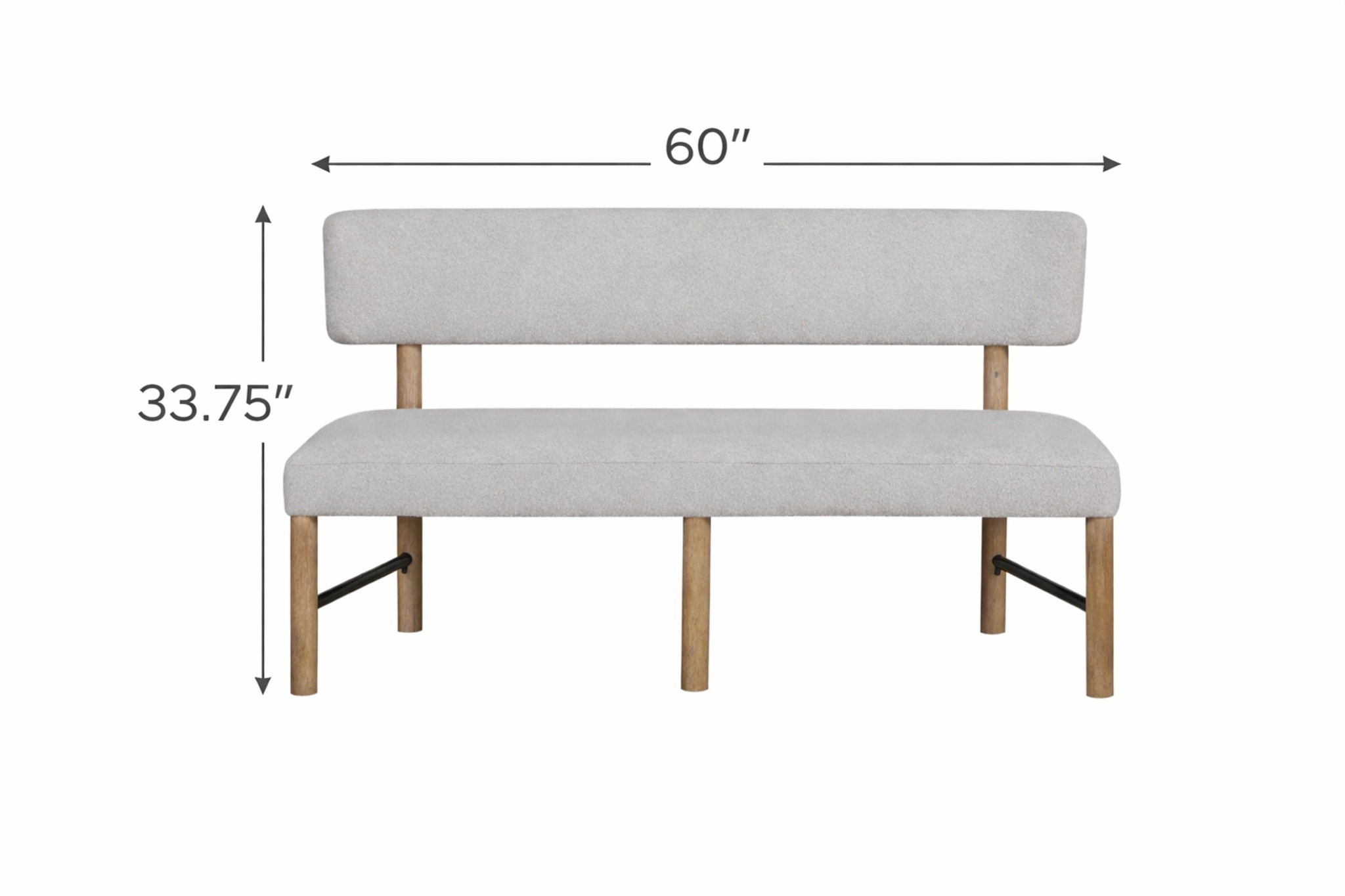 Pagosa - Upholstered Bench - English Knotty Oak / Gray