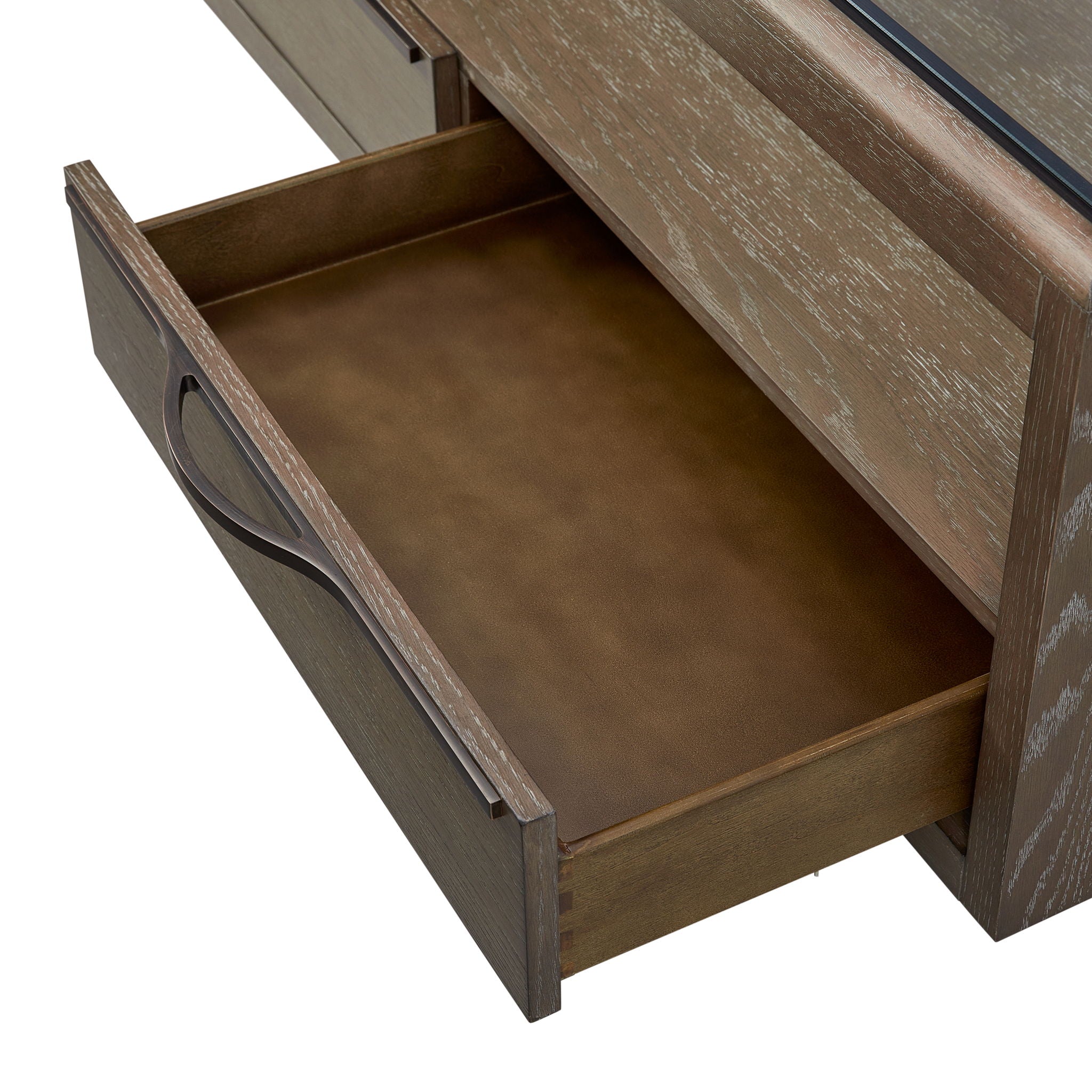 Trilogy - Glass Top Cocktail Table - Cocoa