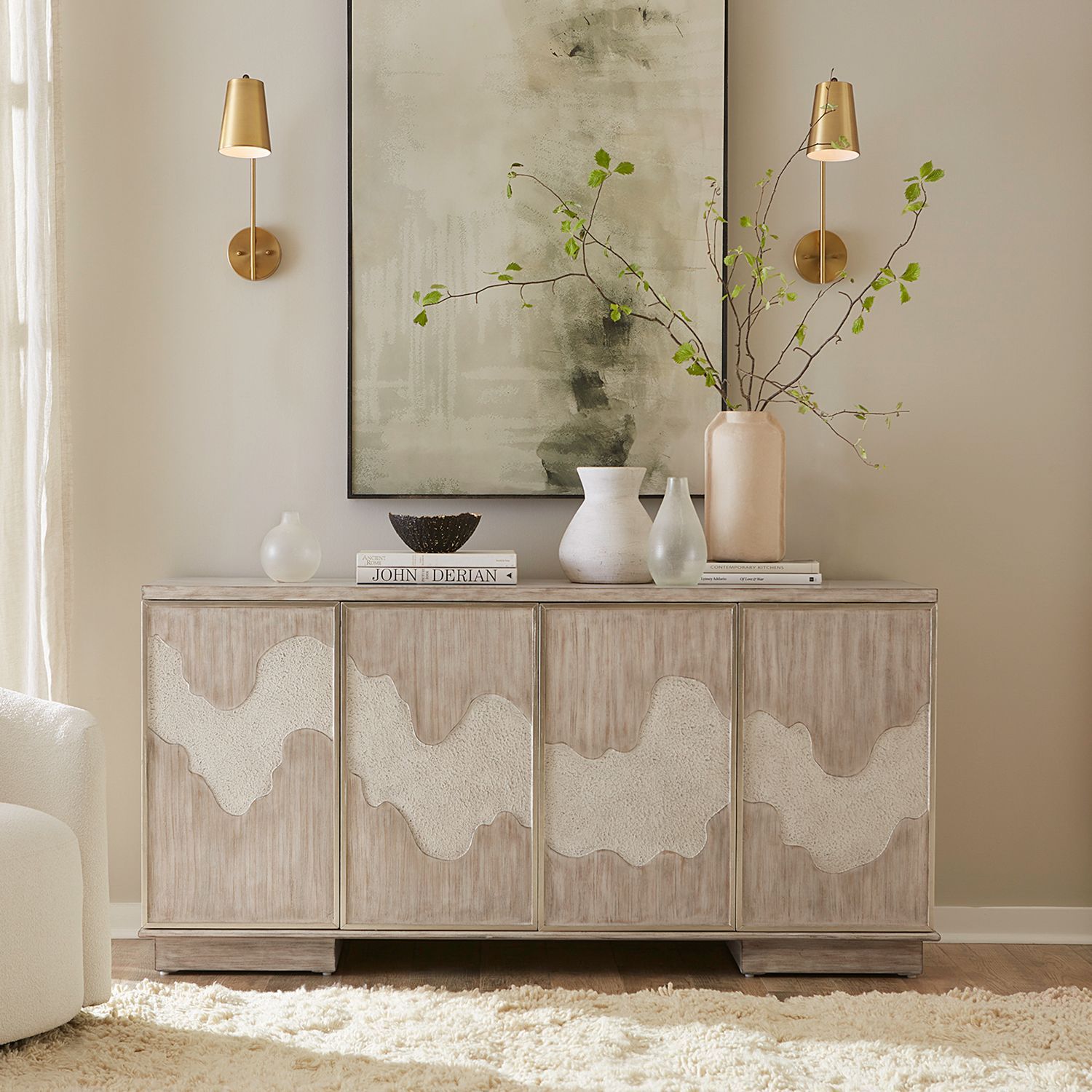 Terrace - 4 Door Accent Cabinet - Gray