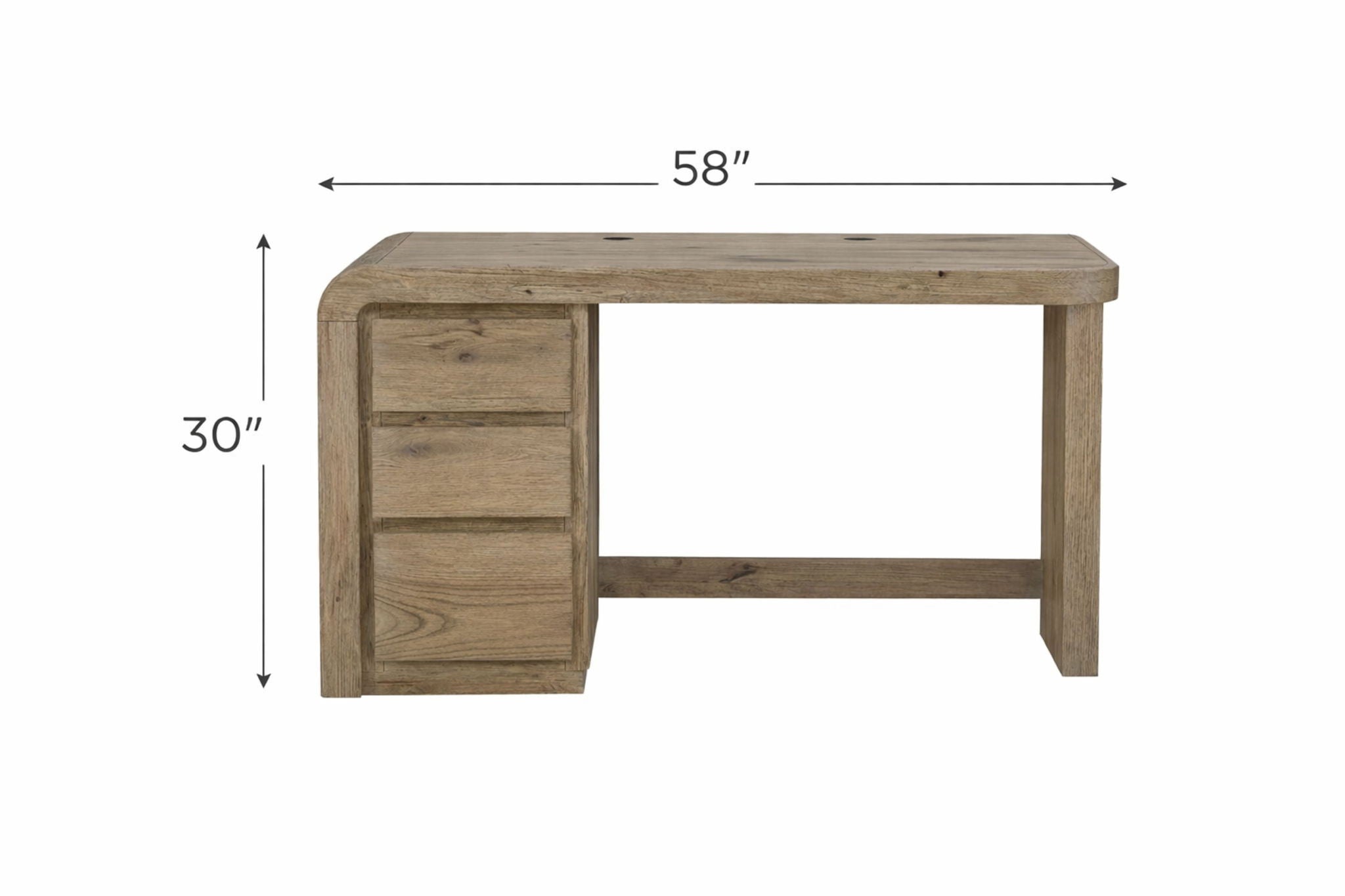 Pagosa - Junior Executive Desk - English Knotty Oak
