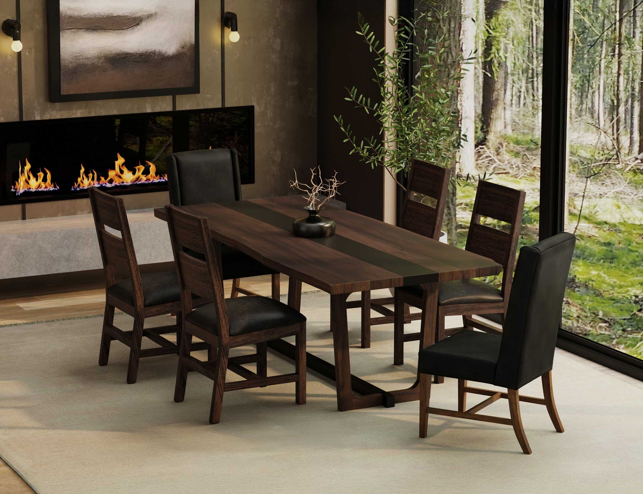 Riverwood - Upholstered Chair (Set of 2) - Licorice Brown