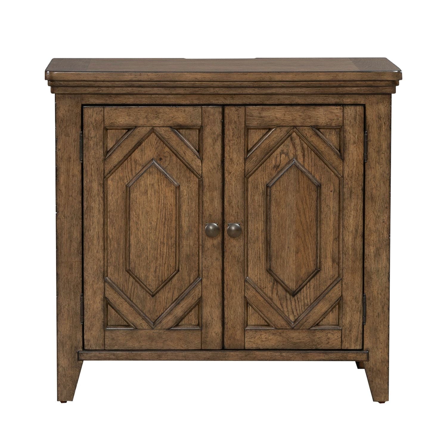 Carolina Park - 2 Door Bedside Chest With Charging Station - Brown