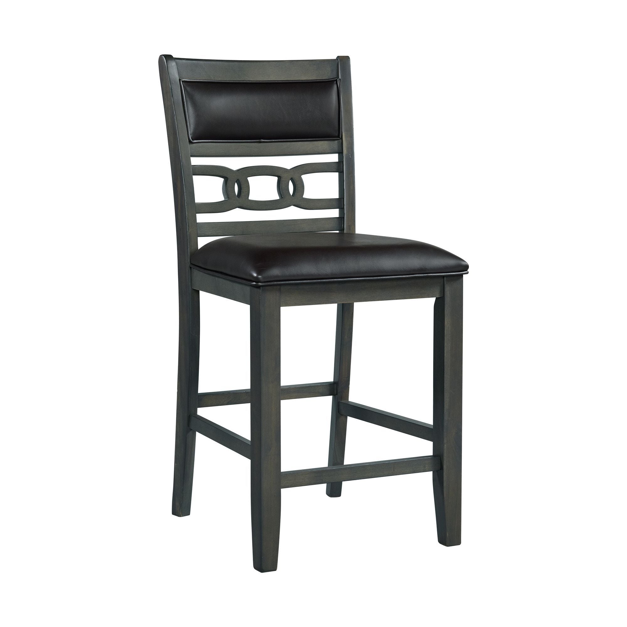 Amherst - Counter Side Chair With PU Cushion (Set of 2) - Gray Finish