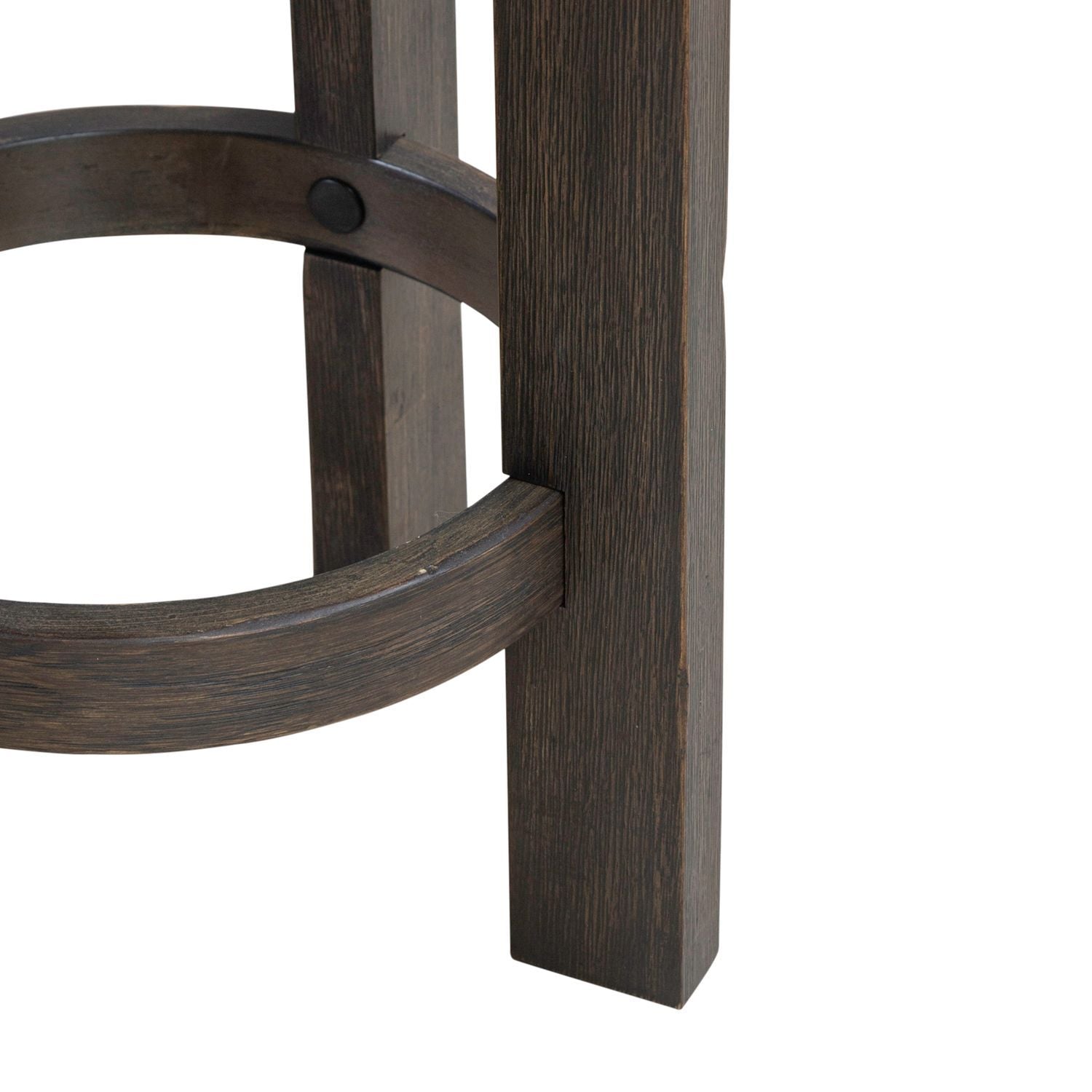 Lennox Hill - Upholstered Swivel Console Stool - Dark Brown