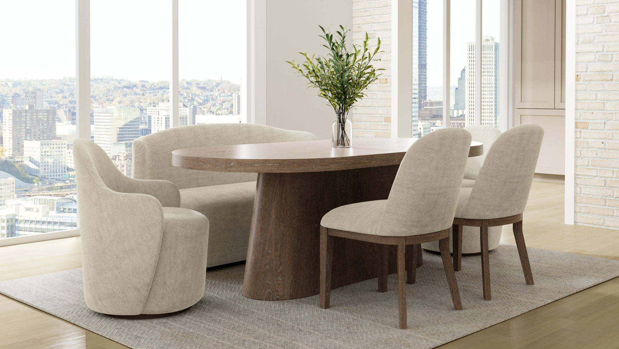 Trilogy - Barrel Chair (Set of 2) - Ivory