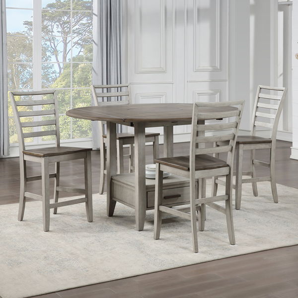Abacus - Drop Leaf Counter Height Set