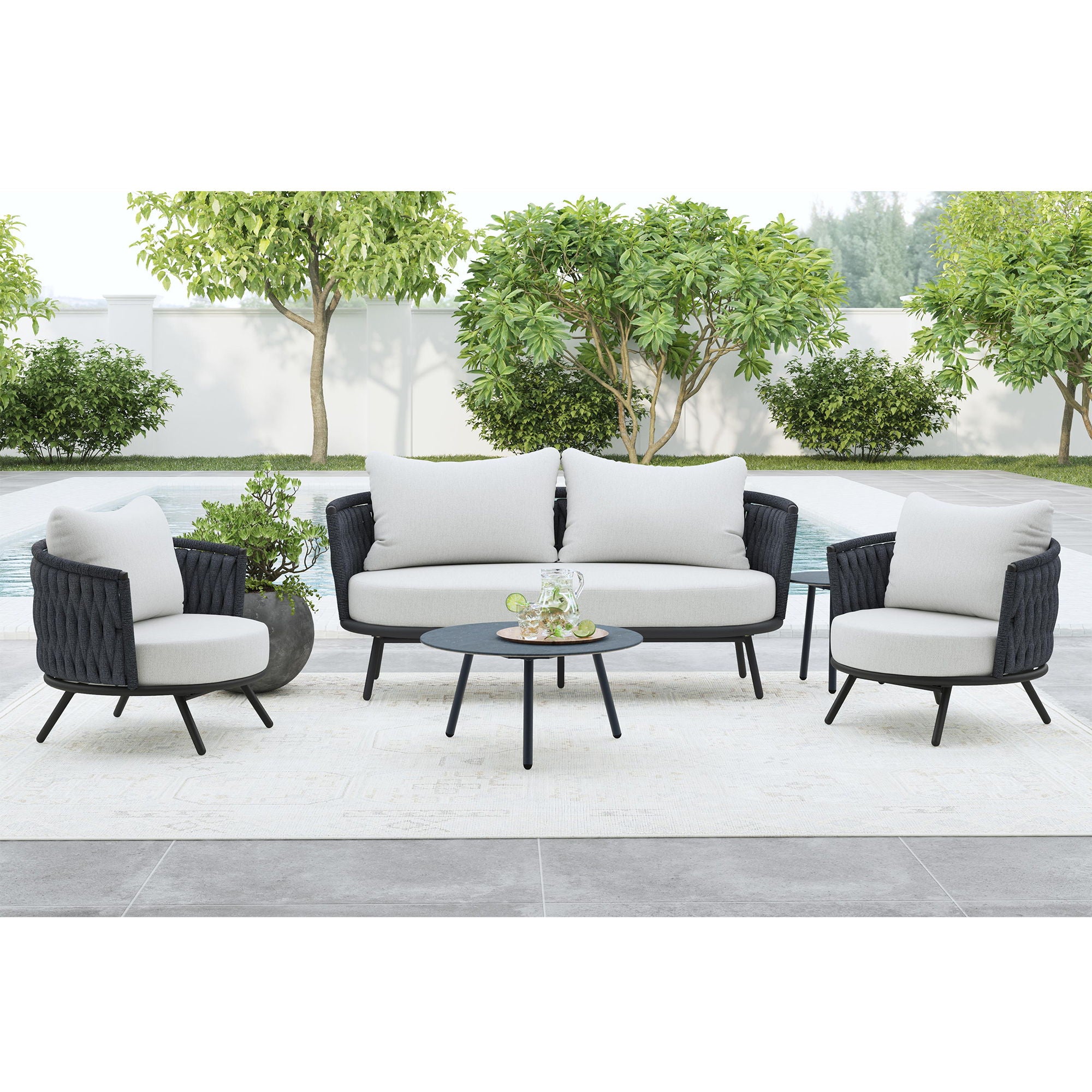 Bali - Two Piece Occasional Set - Dark Gray