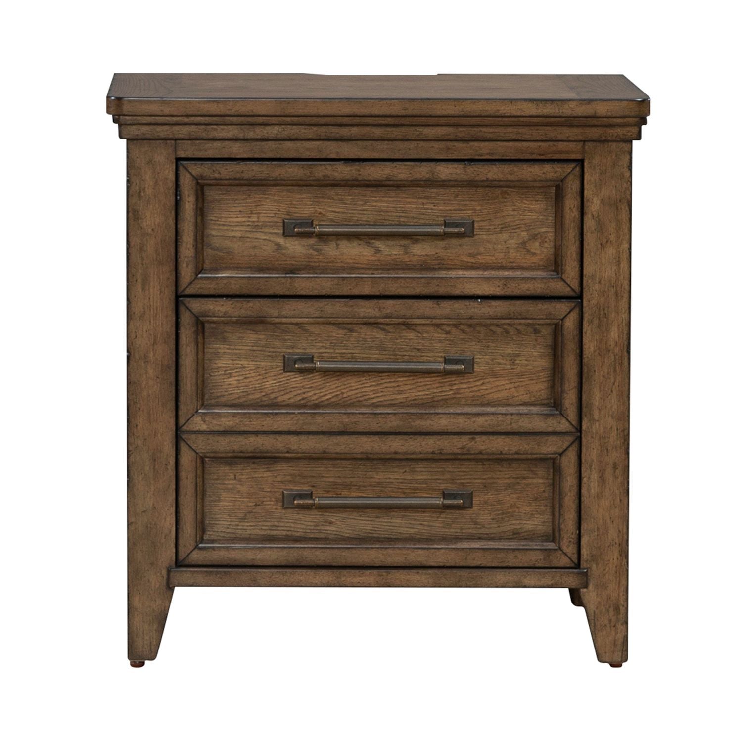 Carolina Park - Nightstand With Charging Station - Brown