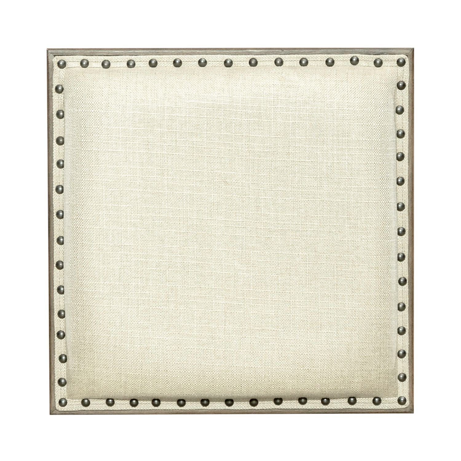 Americana Farmhouse - Upholstered Console Stool - Light Brown