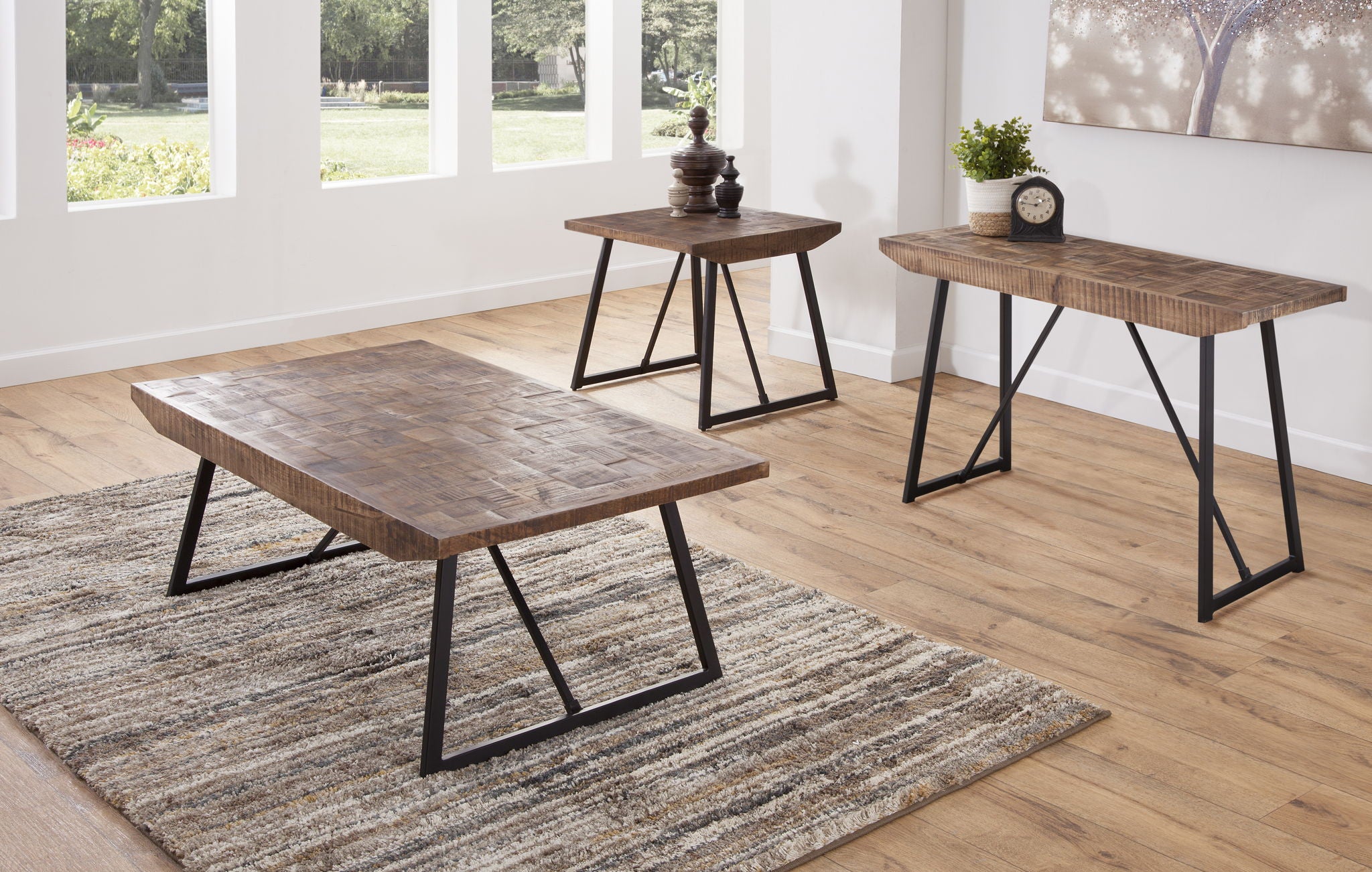 Walden - Parquet Sofa Table - Brown